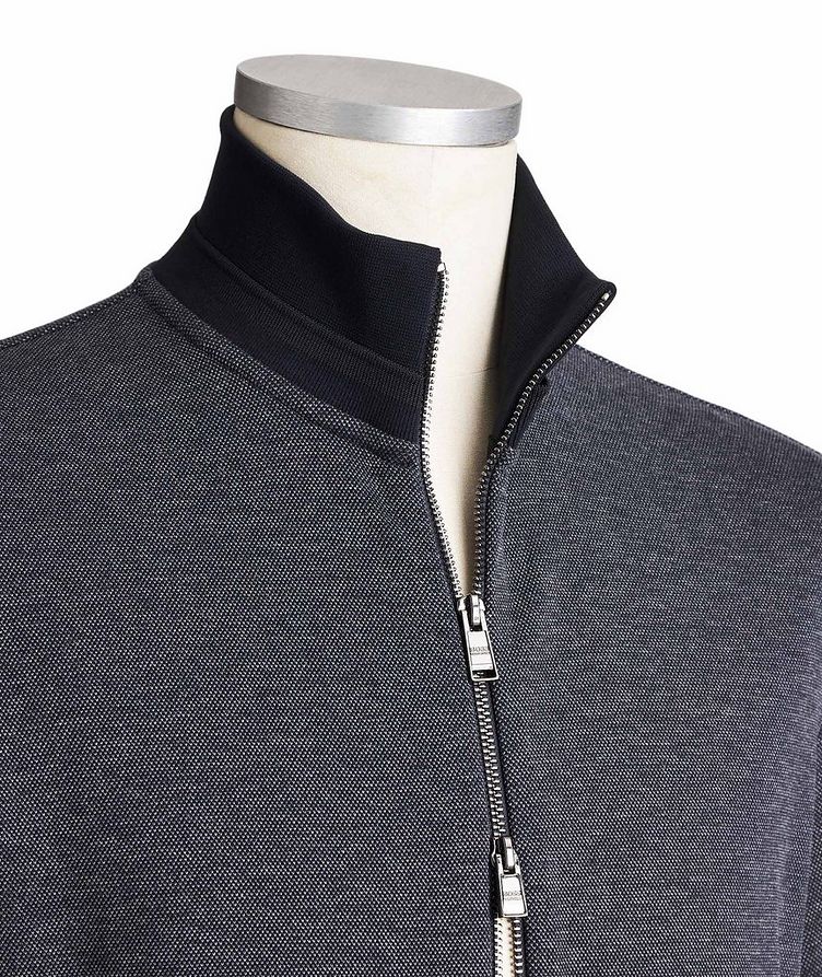 Zip-Up Cotton-Blend Sweatshirt image 1