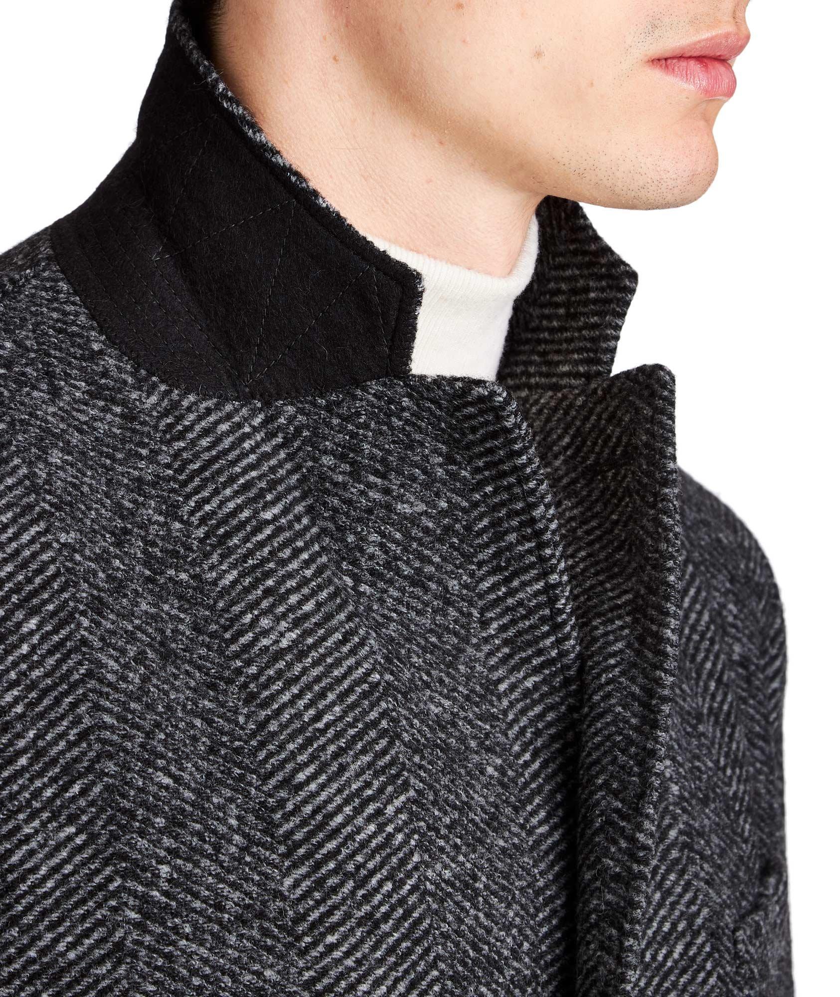 Herringbone Wool-Blend Coat image 2