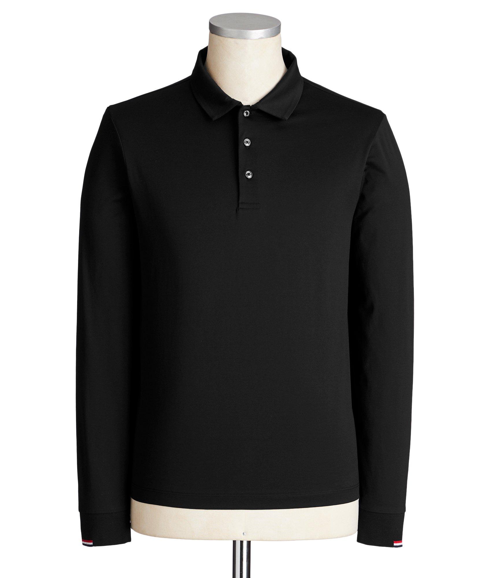 Long-Sleeve Cotton Polo image 0