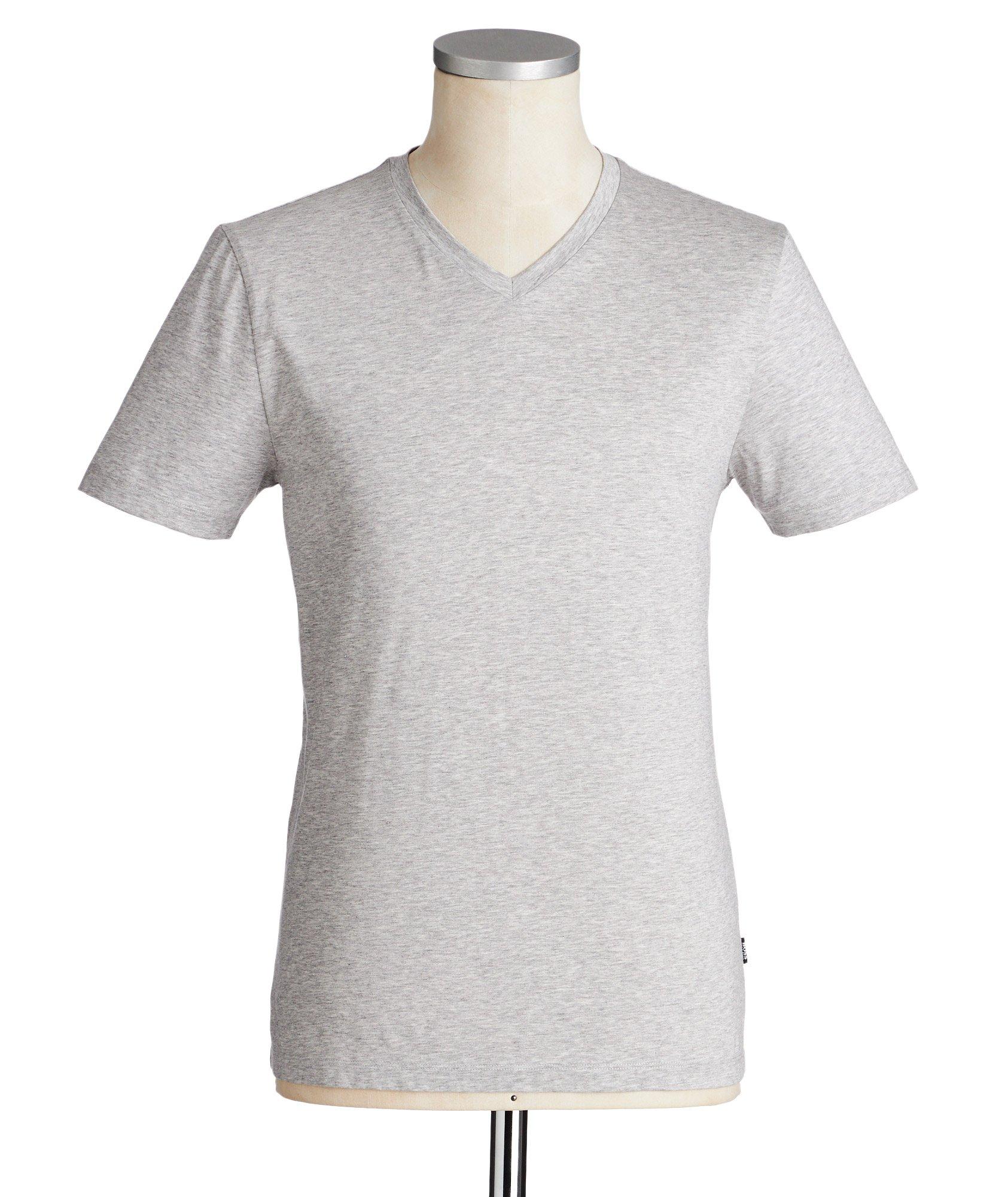 V-Neck Mercerized Cotton T-Shirt image 0