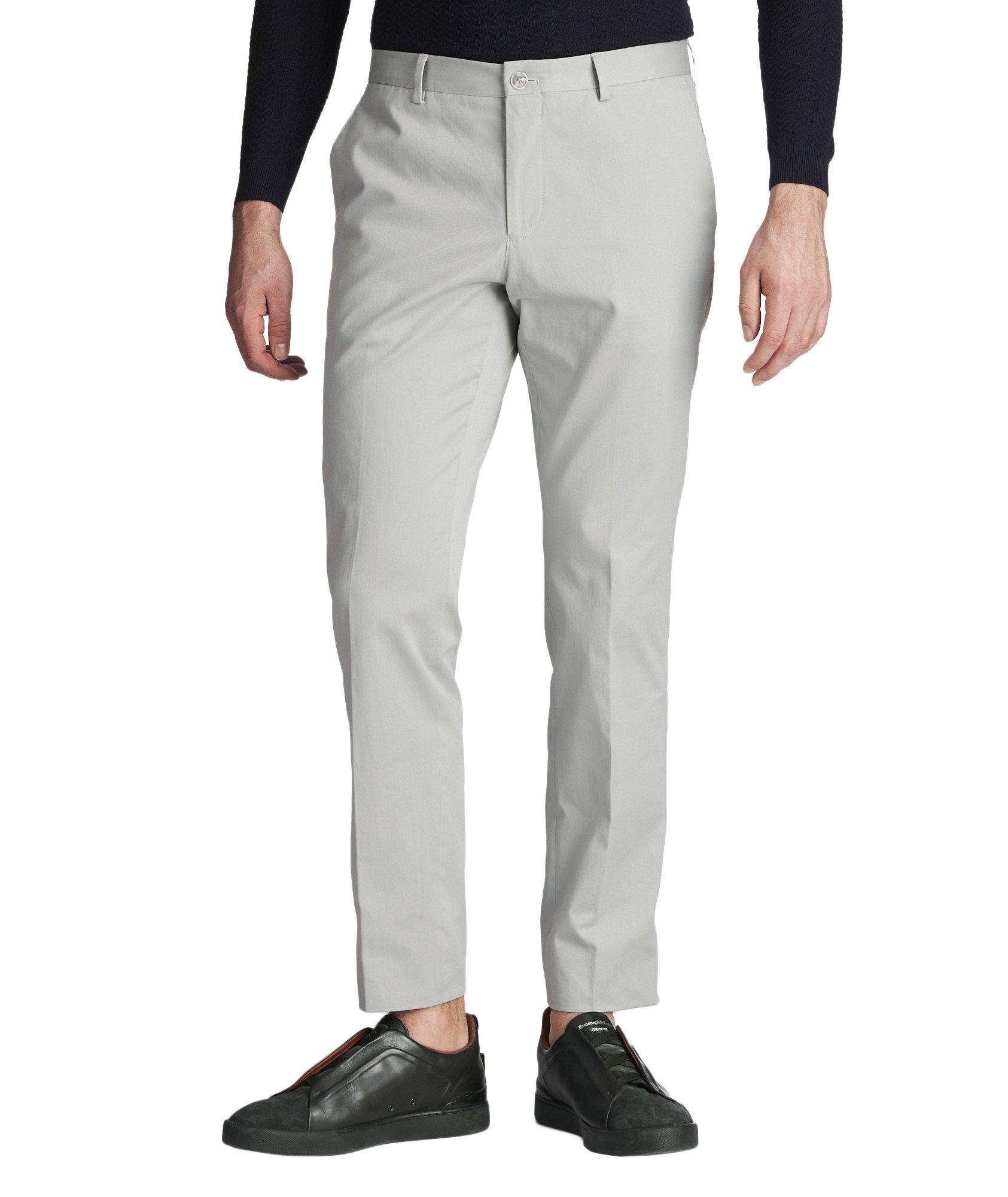 Slim Fit Stretch-Cotton Dress Pants image 0