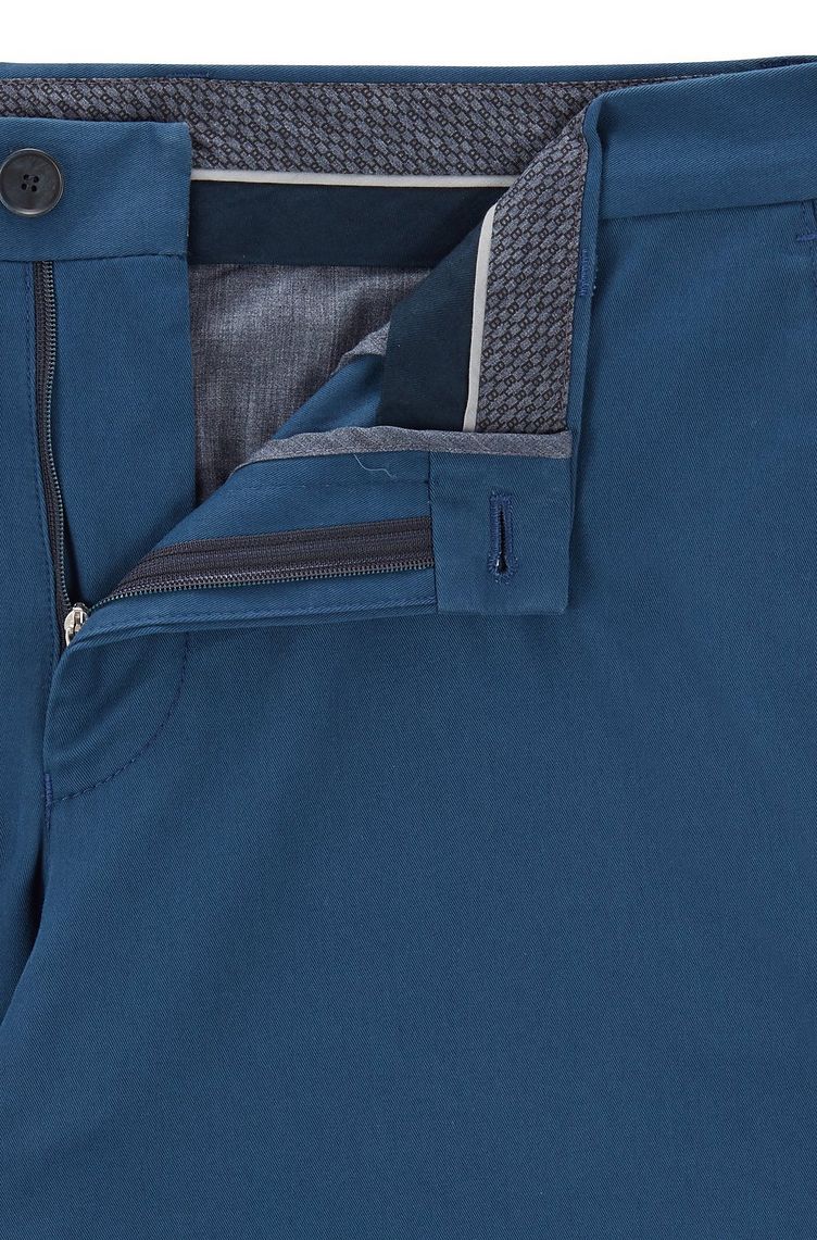Pantalon habillé en coton extensible de coupe amincie image 1