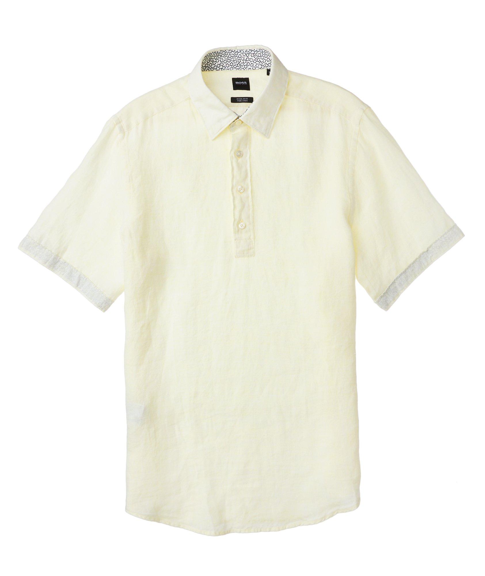 Chemise en lin à manches courtes image 1