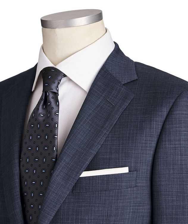 Cosmo Crosshatched Wool-Silk Suit picture 2