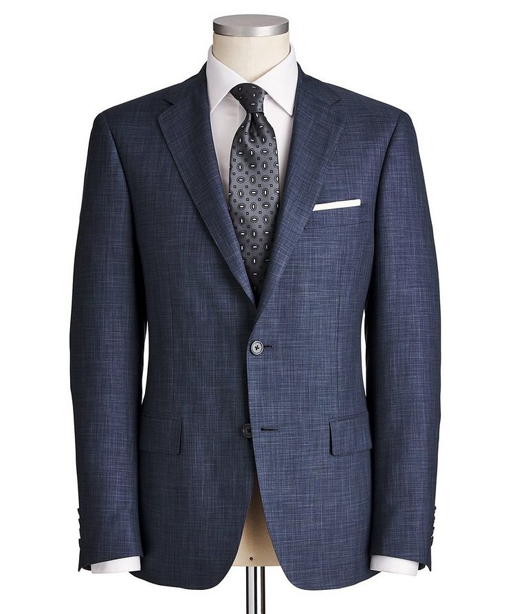 Cosmo Crosshatched Wool-Silk Suit image 0