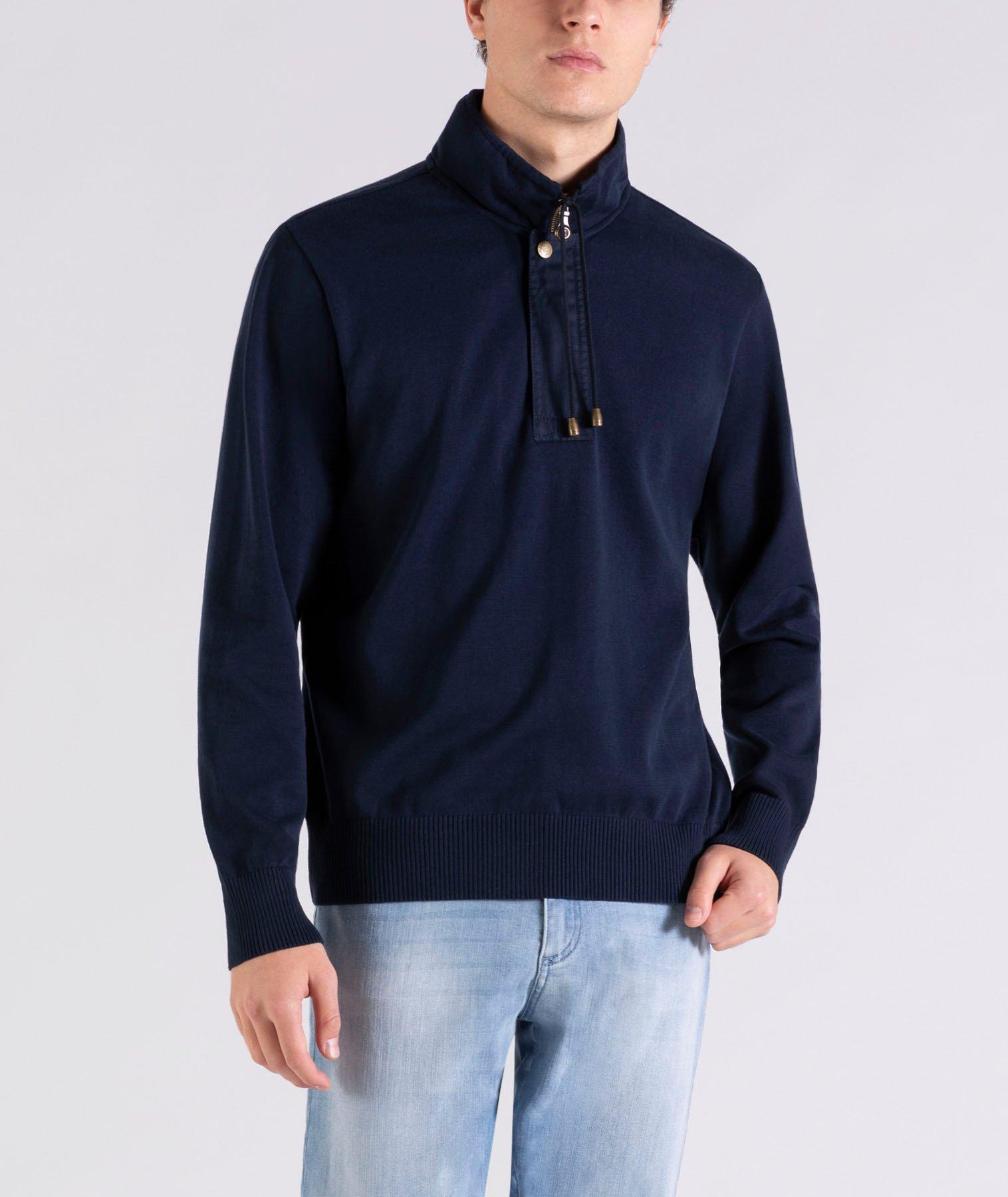 Half-Zip Cotton Sweater image 0