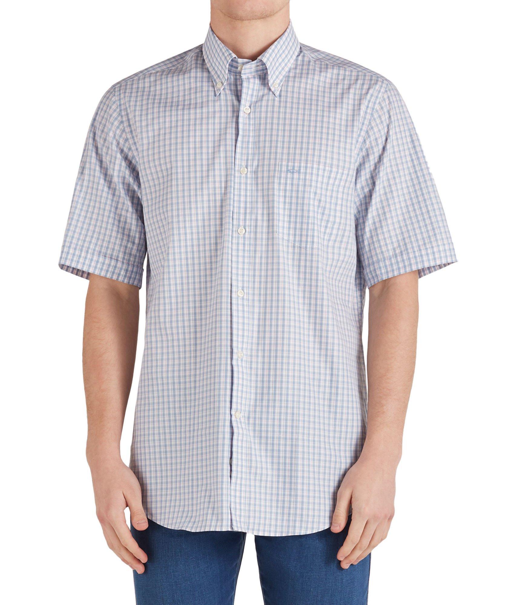 Short-Sleeve Checked Cotton Shirt image 0