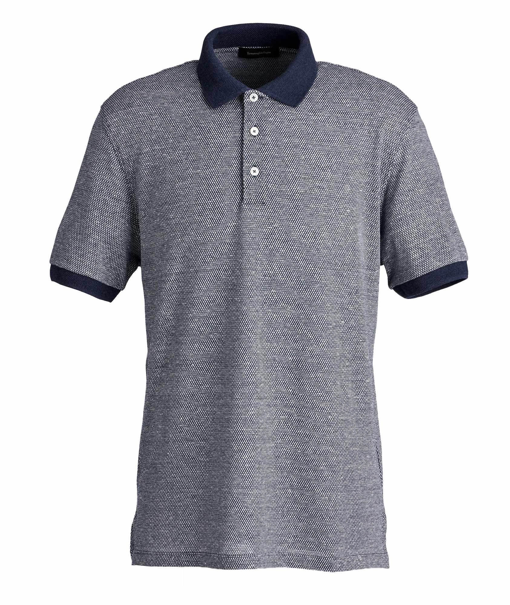 Textured Cotton-Linen Polo image 0