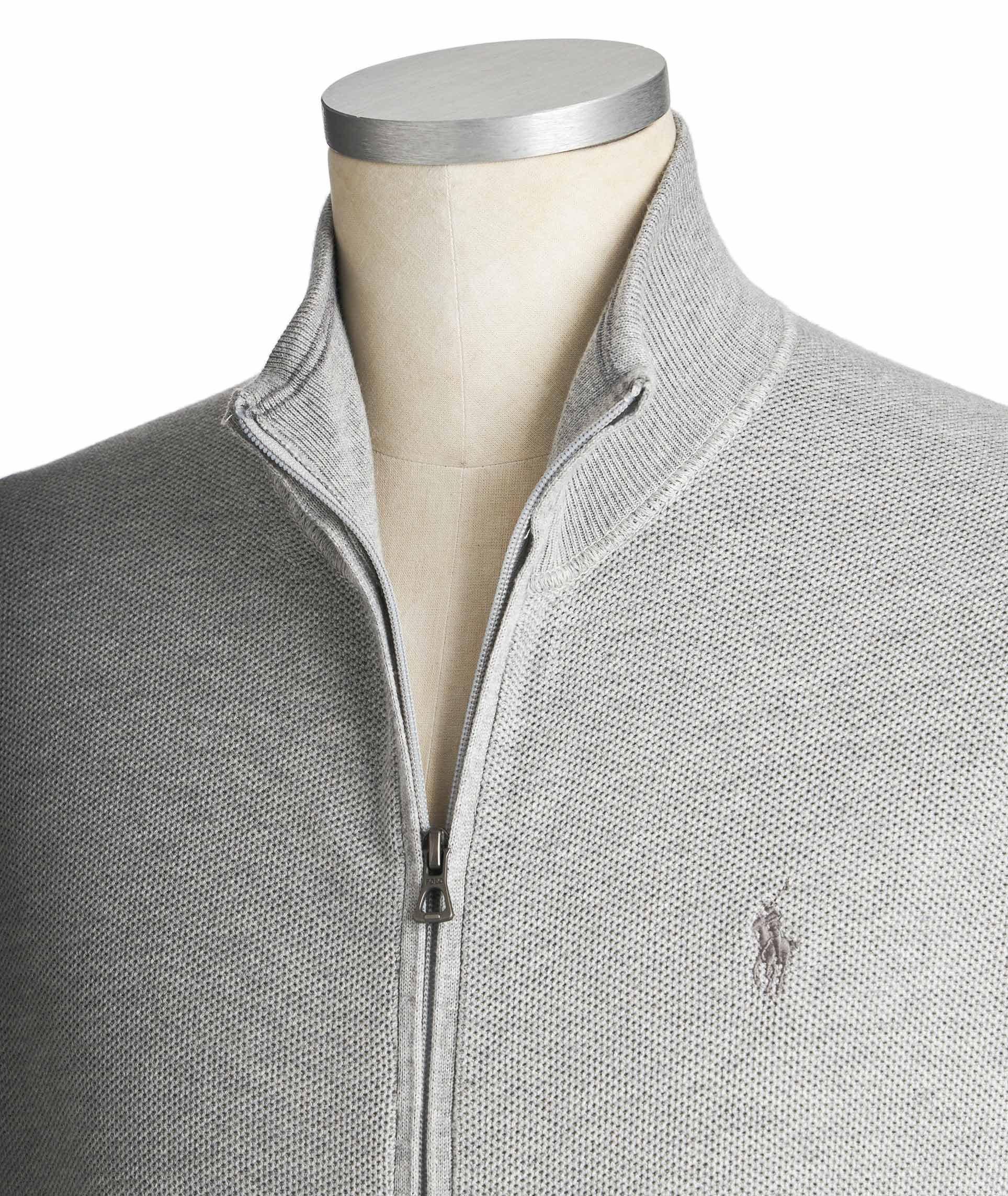 Zip-Up Cotton Cardigan image 1