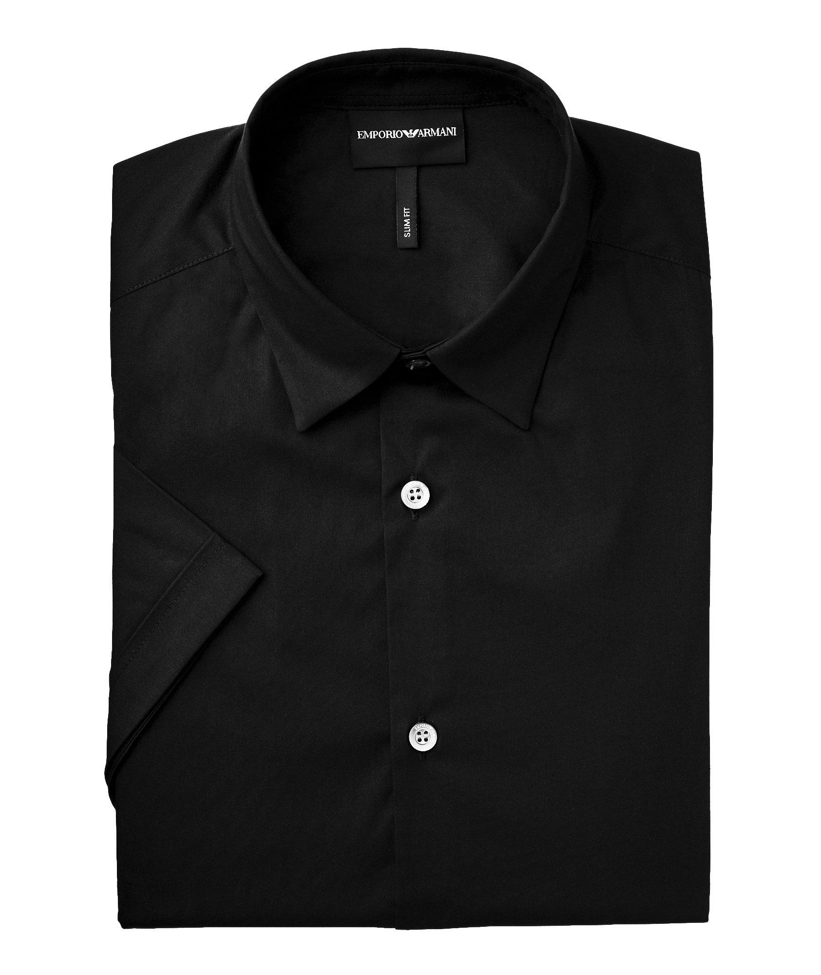 Slim Fit Short-Sleeve Stretch-Cotton Shirt image 0