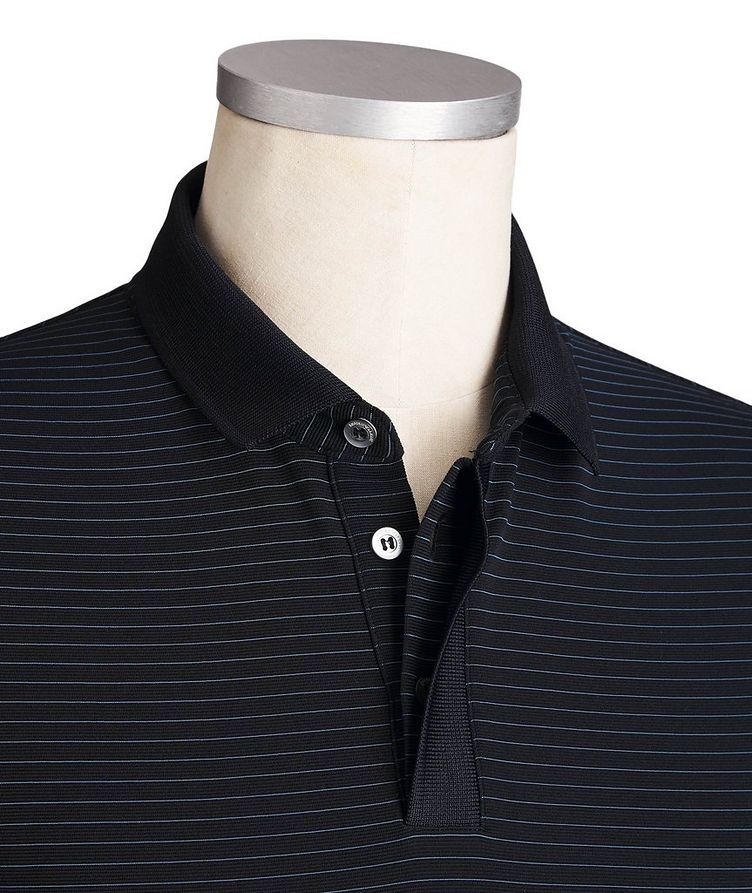 Striped Stretch-Jersey Polo image 1