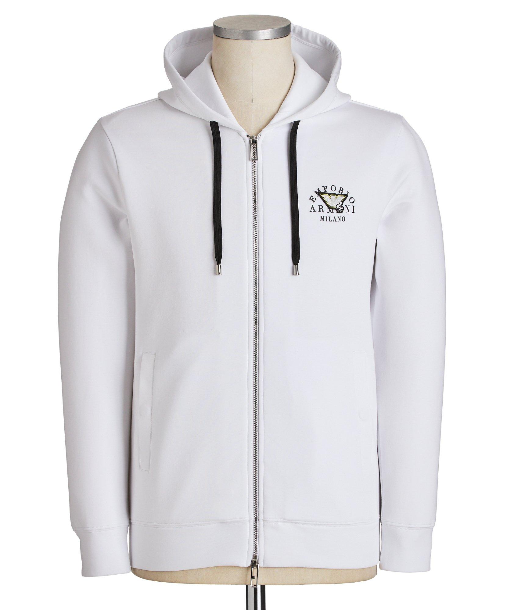 Zip-Up Stretch-Cotton Hoodie image 0