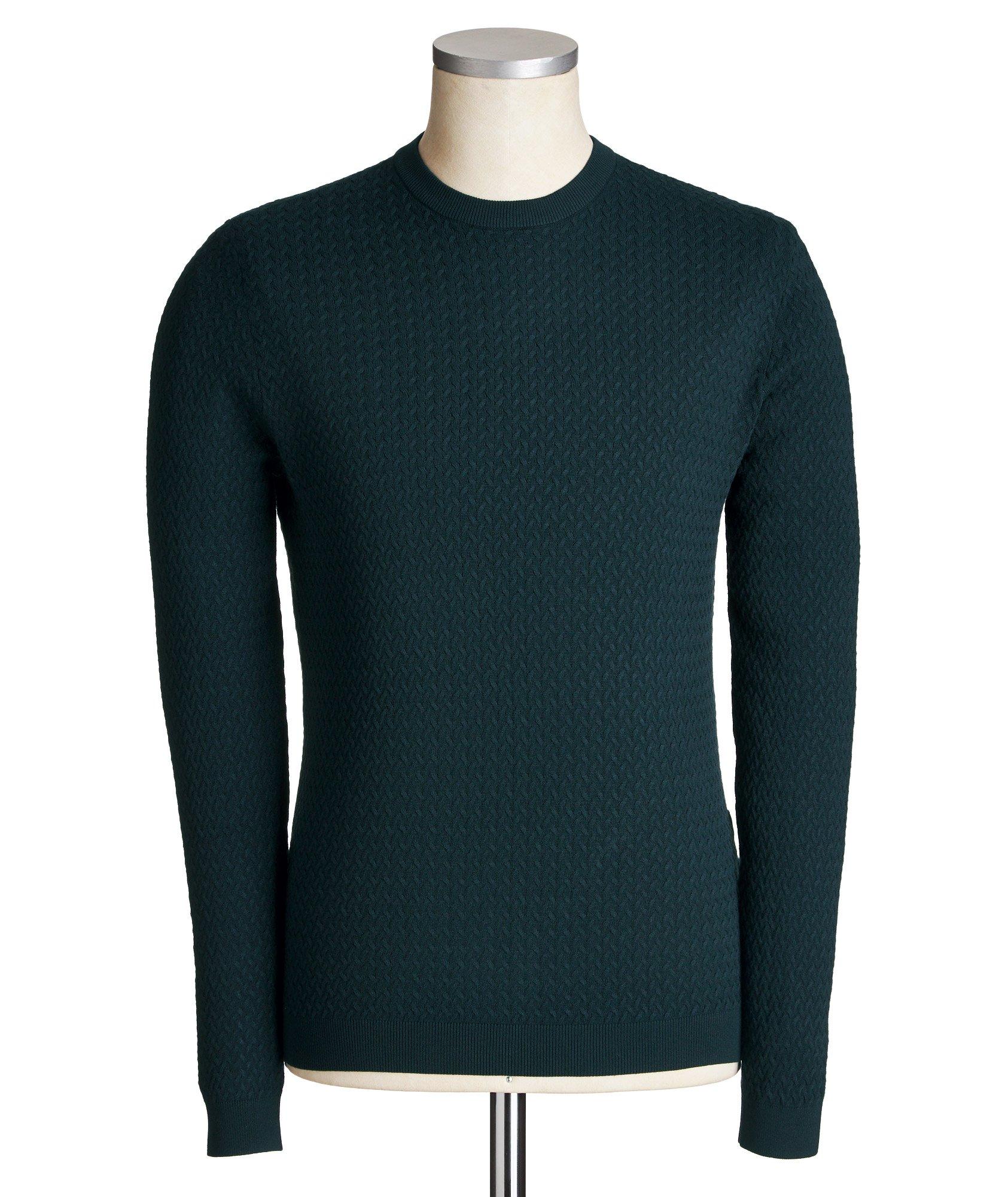 Textured Stretch-Jersey Sweater image 0