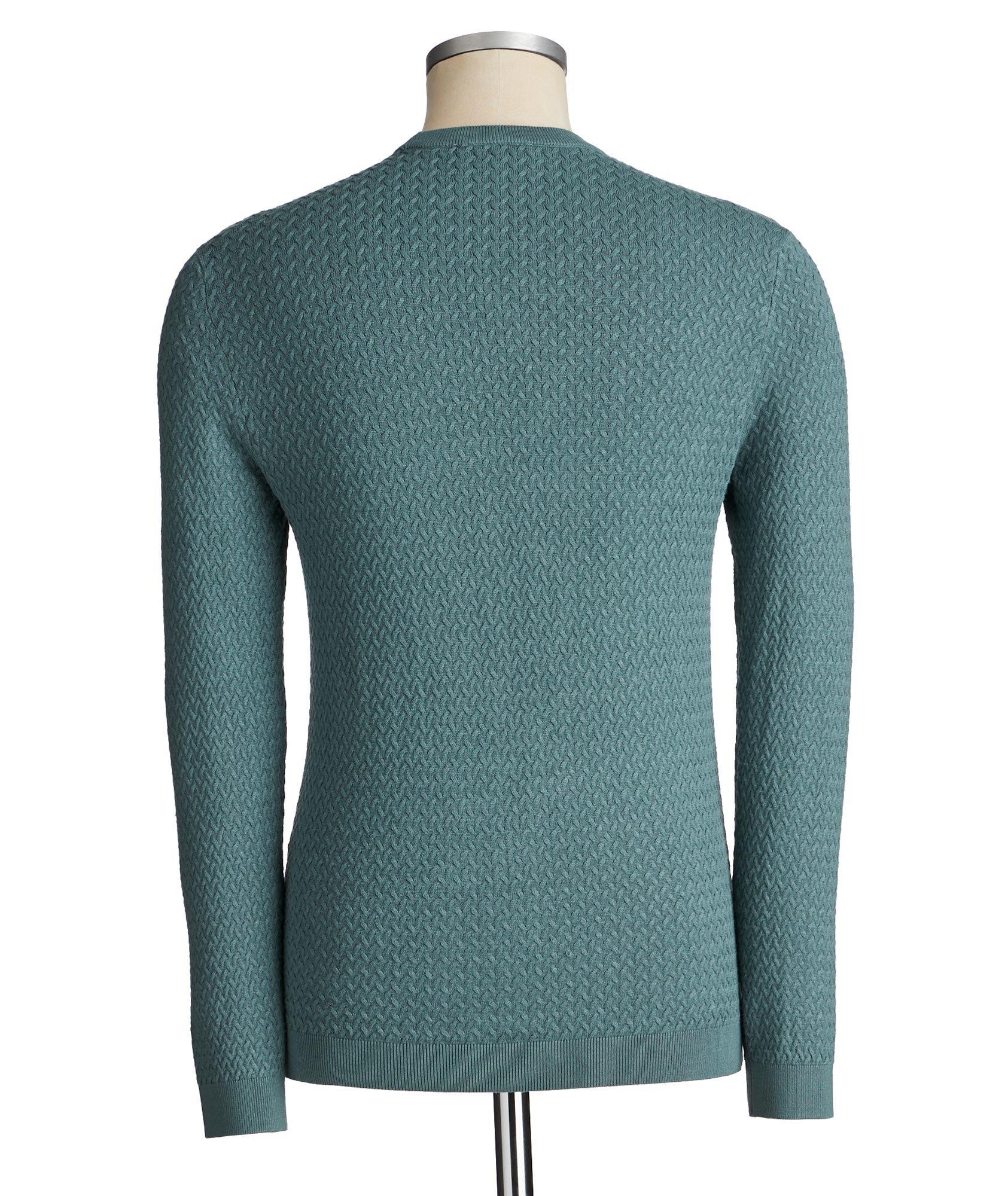 Textured Stretch-Jersey Sweater image 1