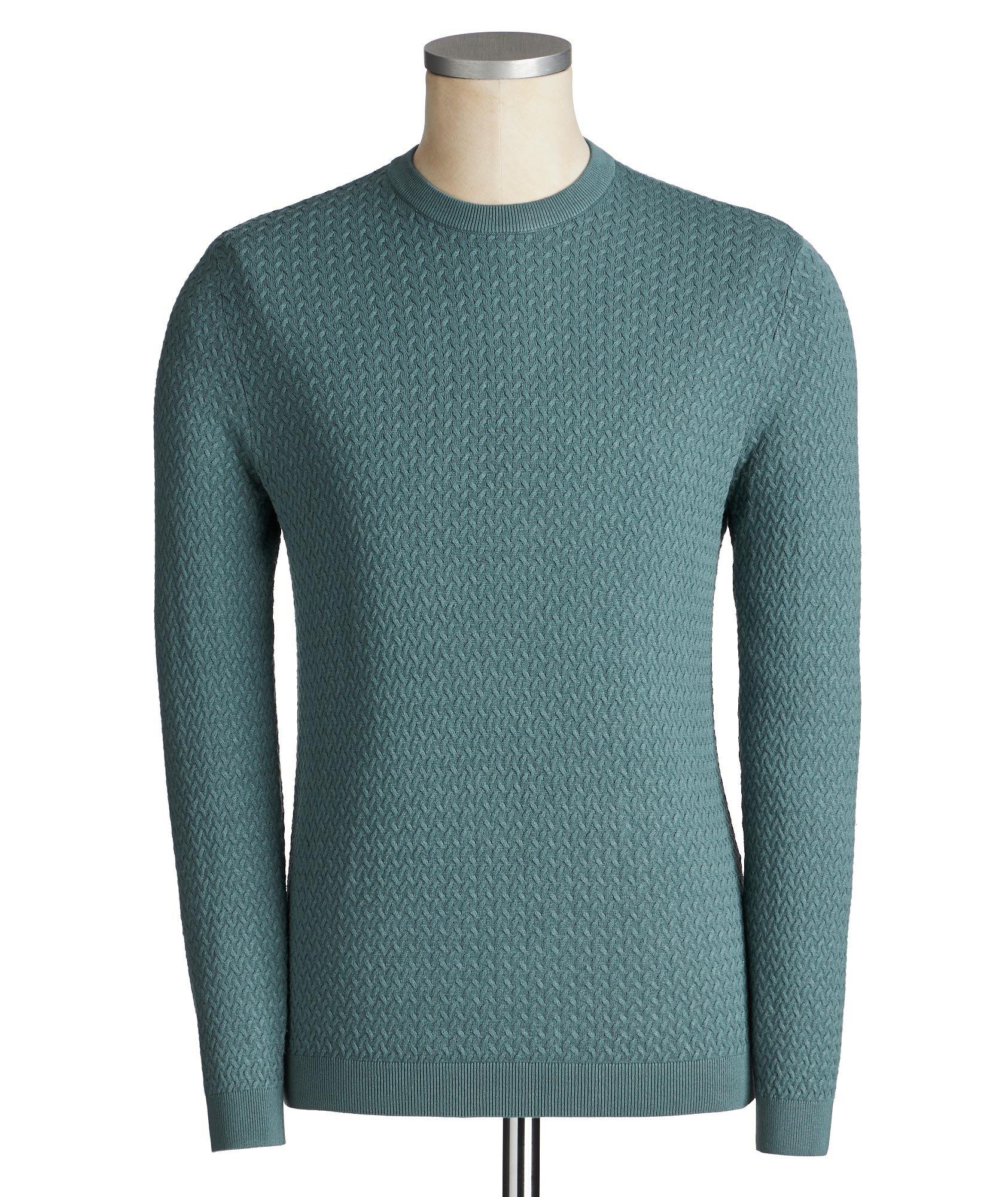 Textured Stretch-Jersey Sweater image 0