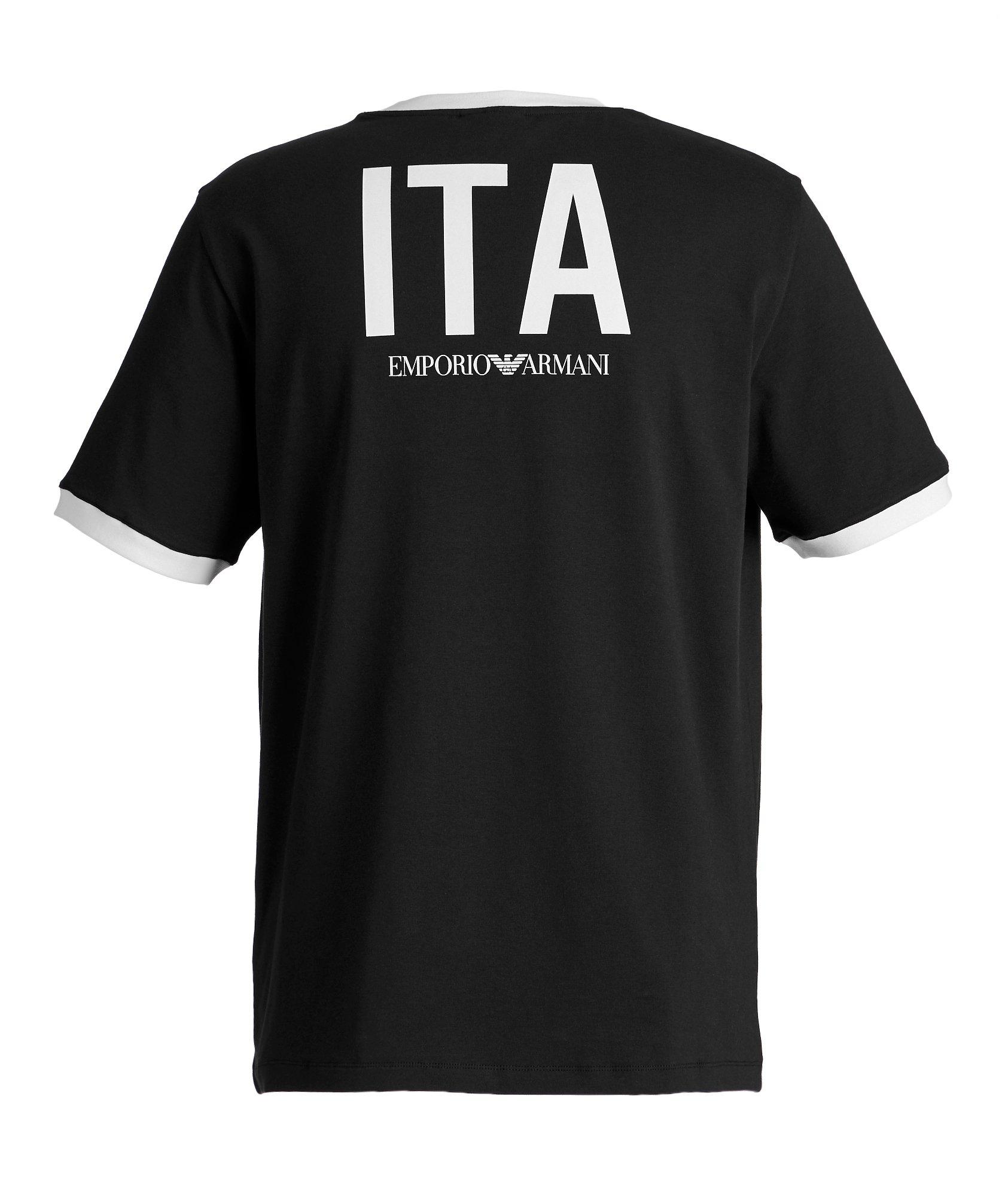 Printed Stretch-Cotton T-Shirt image 1