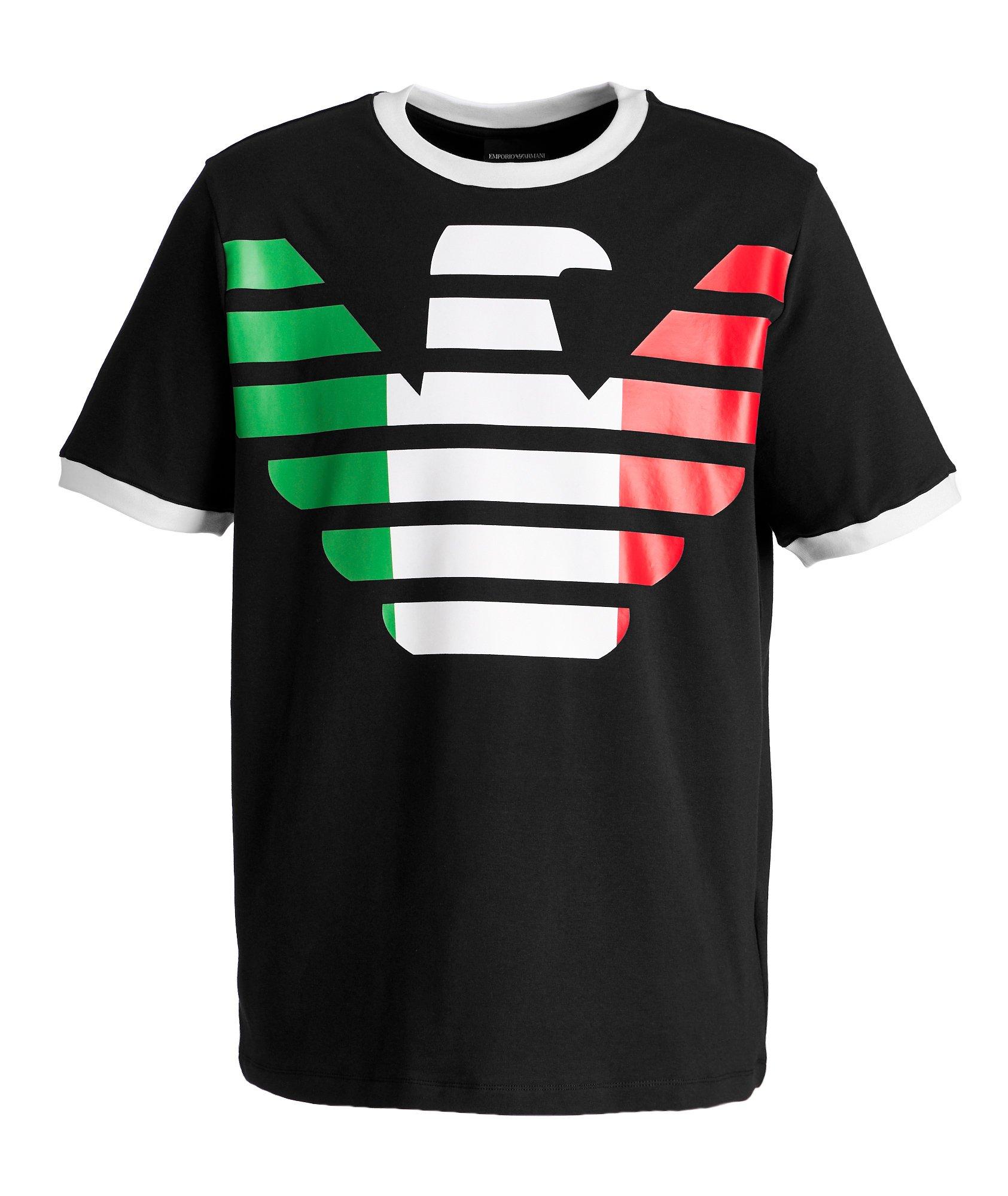 Printed Stretch-Cotton T-Shirt image 0