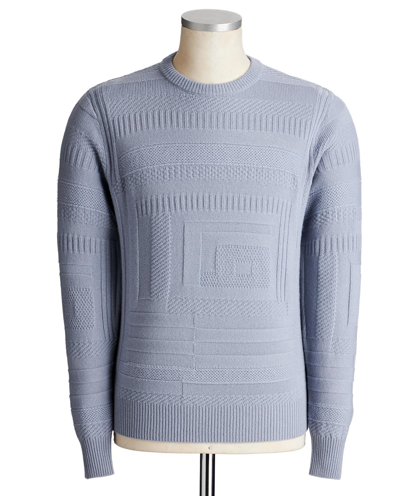 Geometric-Knit Cashmere Sweater image 0