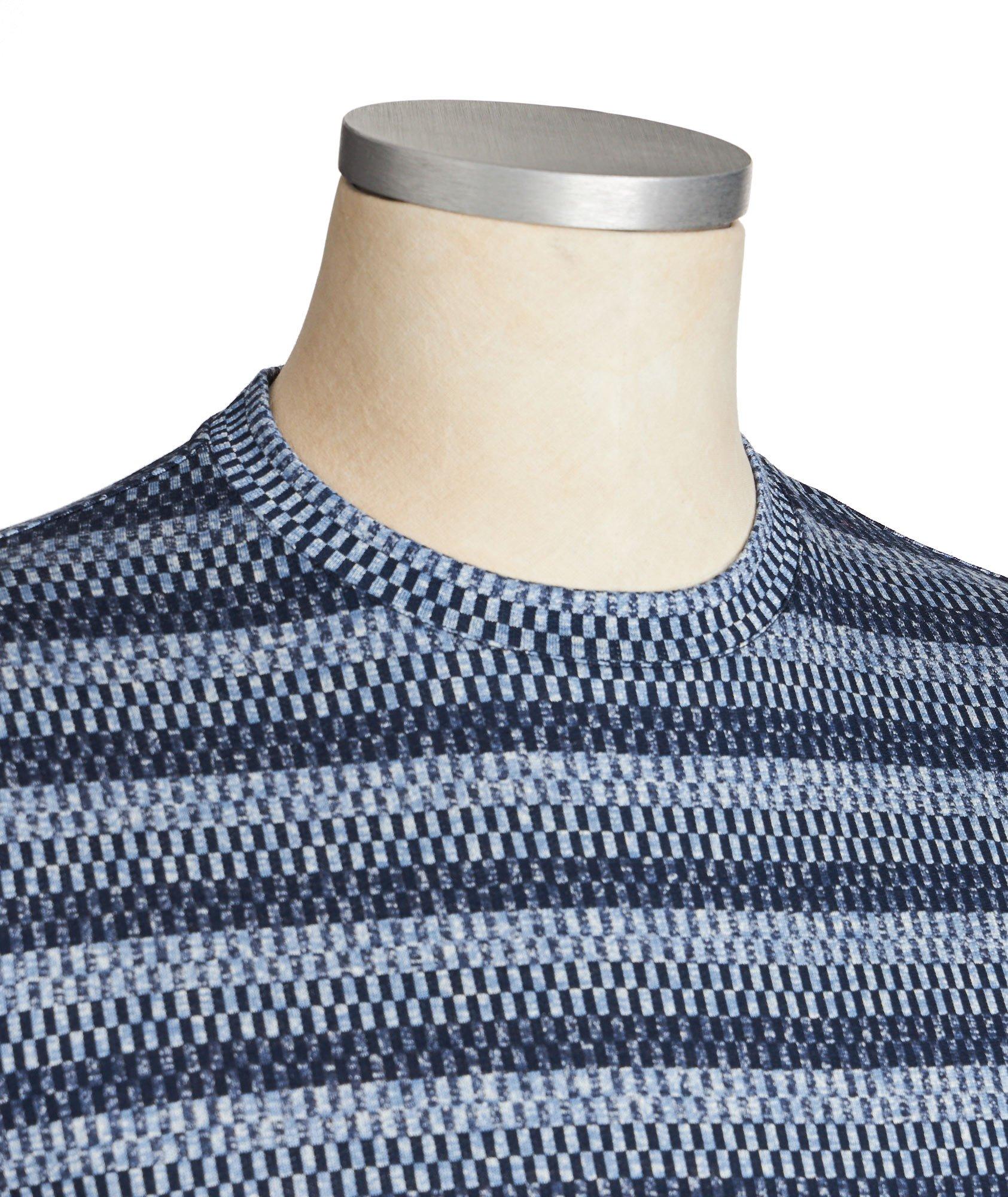 Checked Silk-Cotton T-Shirt image 1