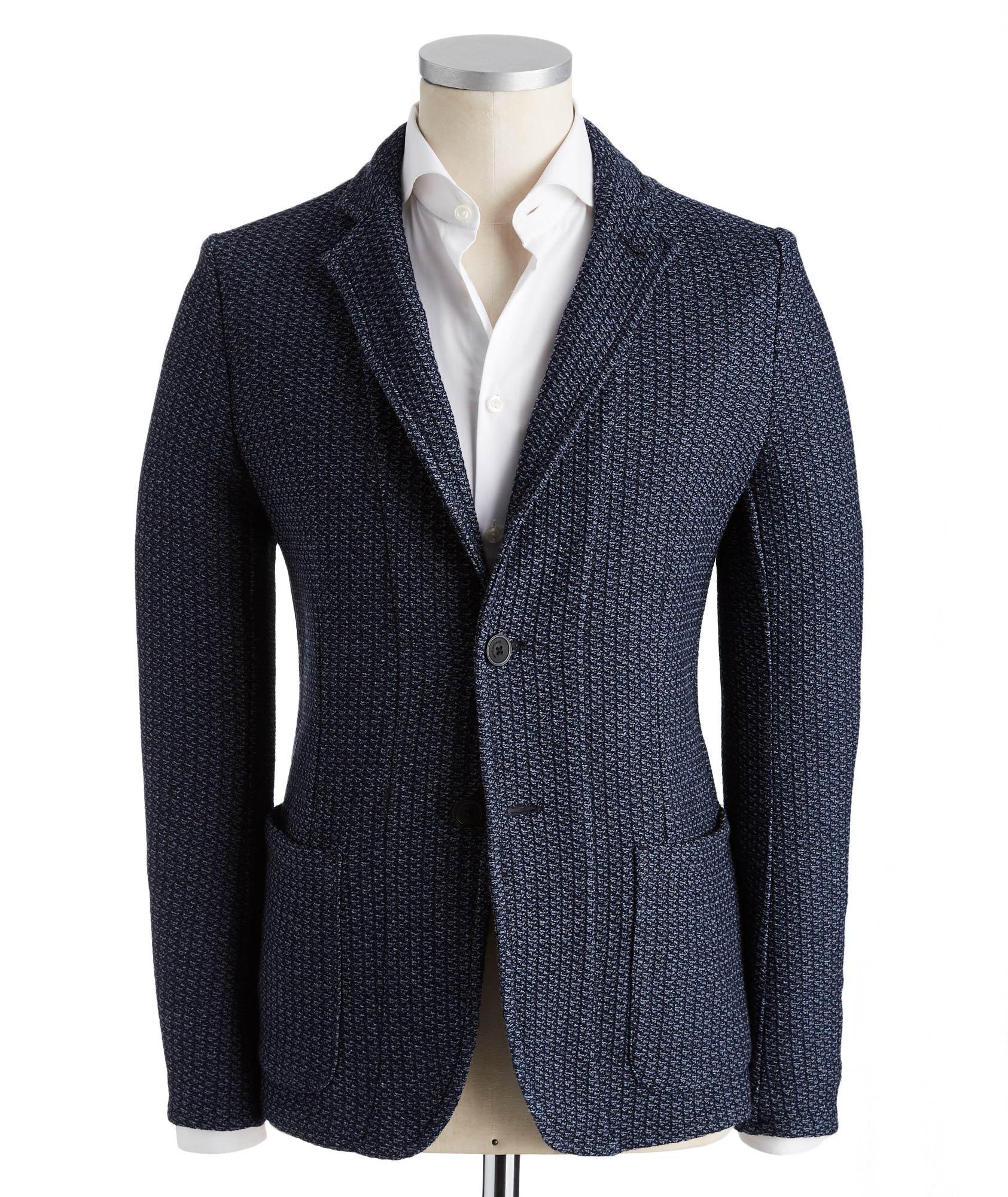 Unstructured Knit Cotton Sports Jacket image 0