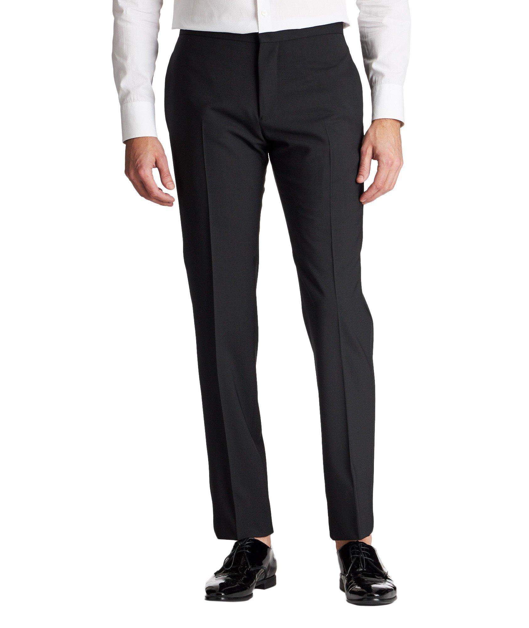 Slim Fit Stretch-Wool Tuxedo Pants image 0