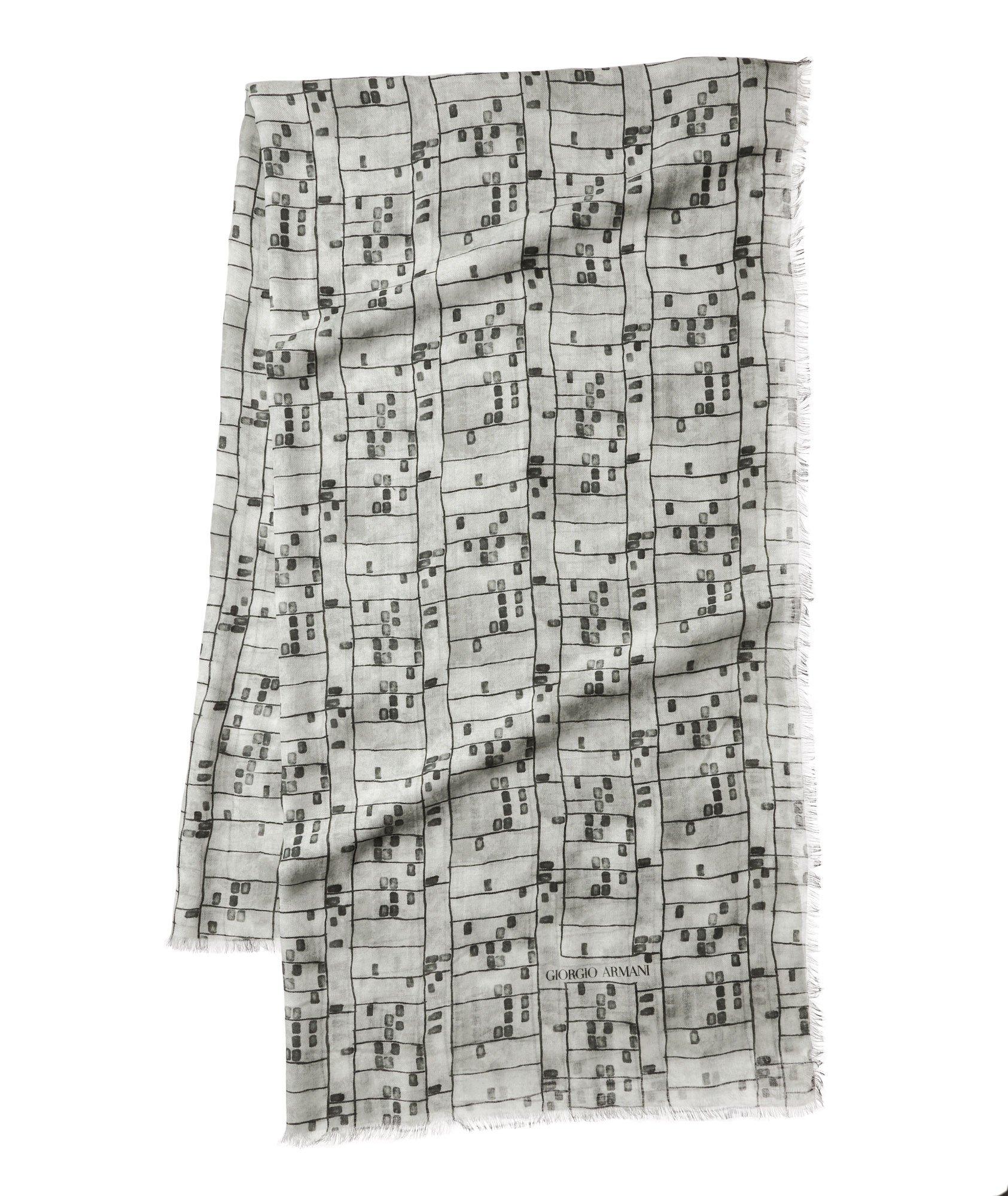 Abstract Check Cashmere-Blend Scarf image 0