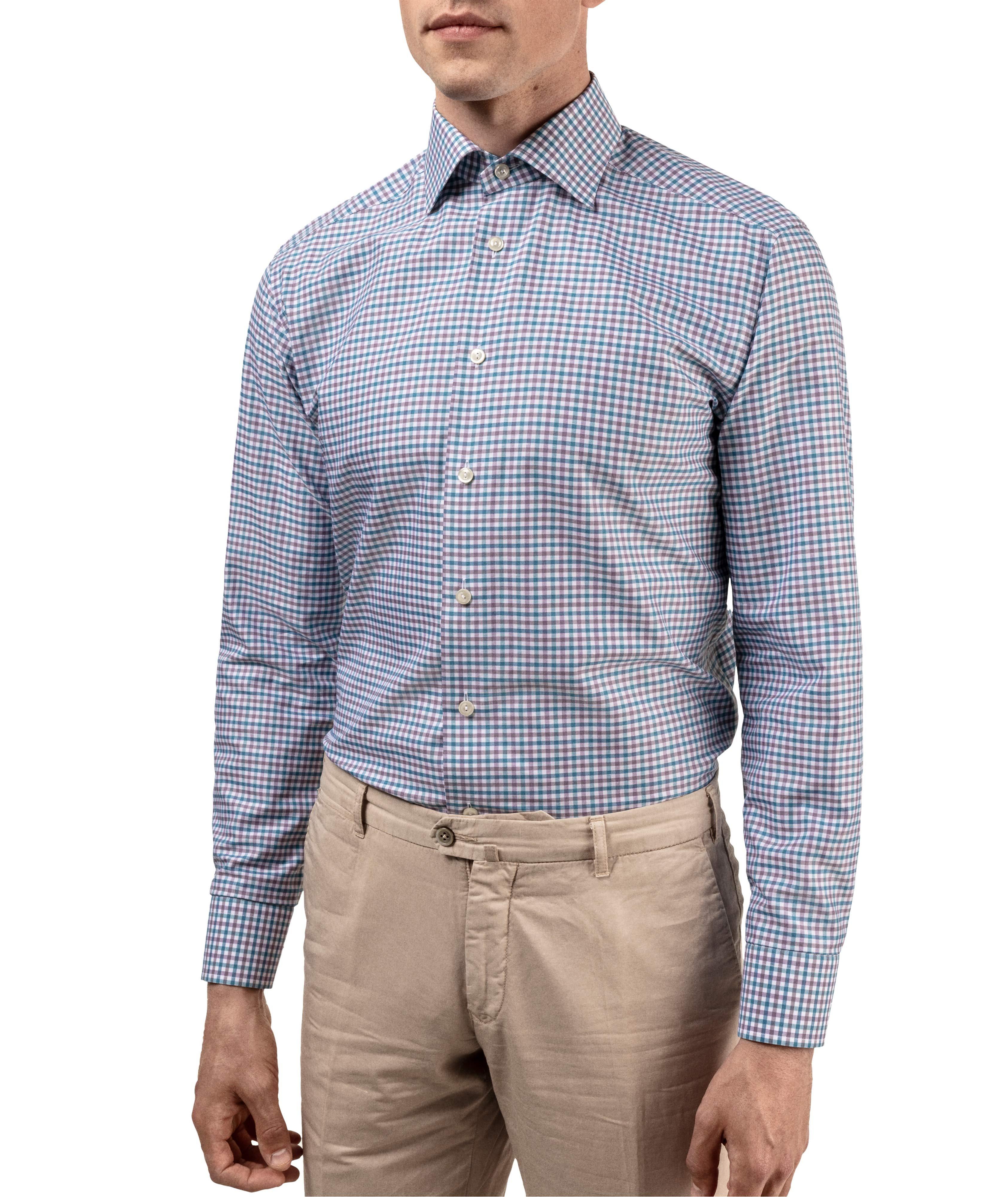 Chemise habillée à carreaux vichy de coupe amincie image 1