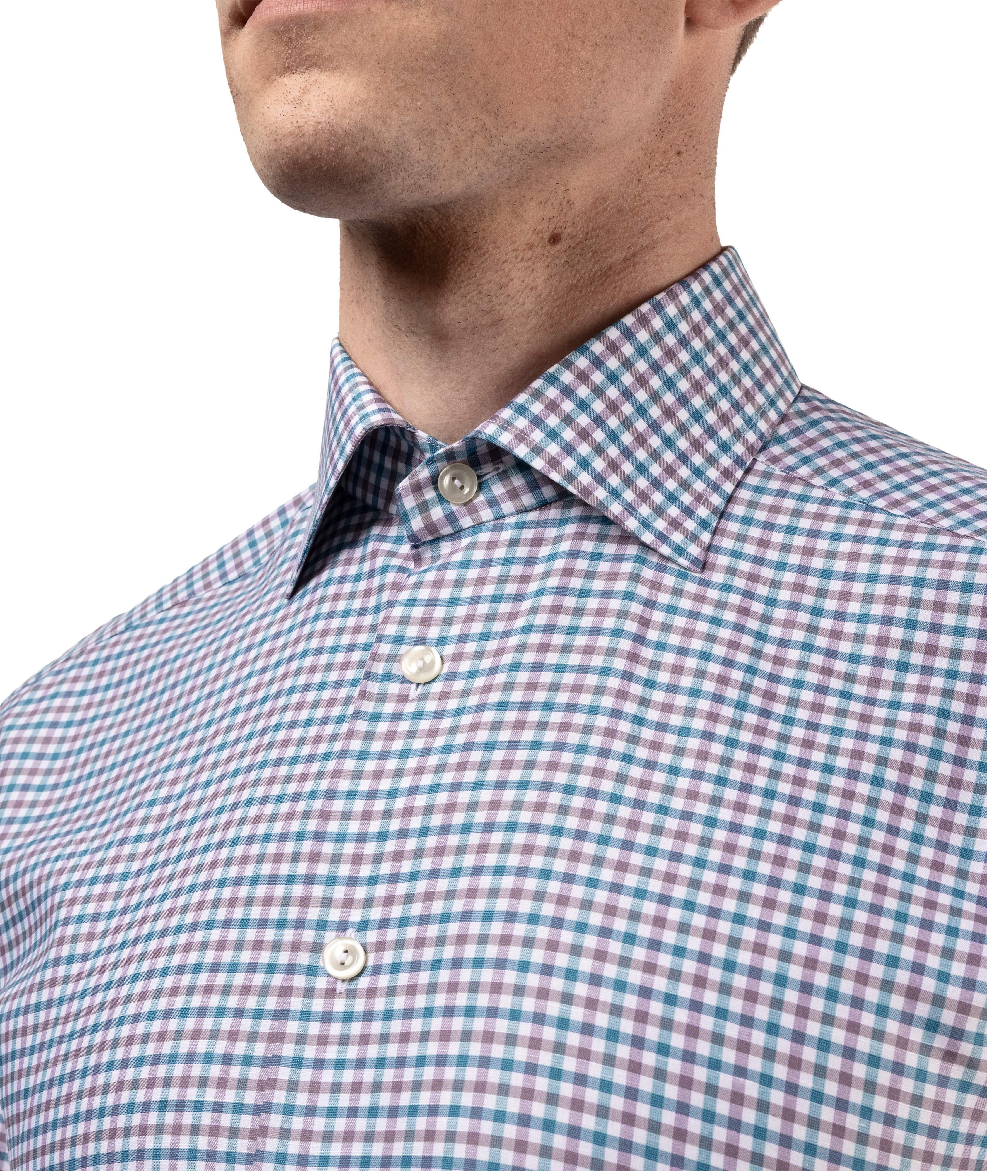 Chemise habillée à carreaux vichy de coupe amincie image 4