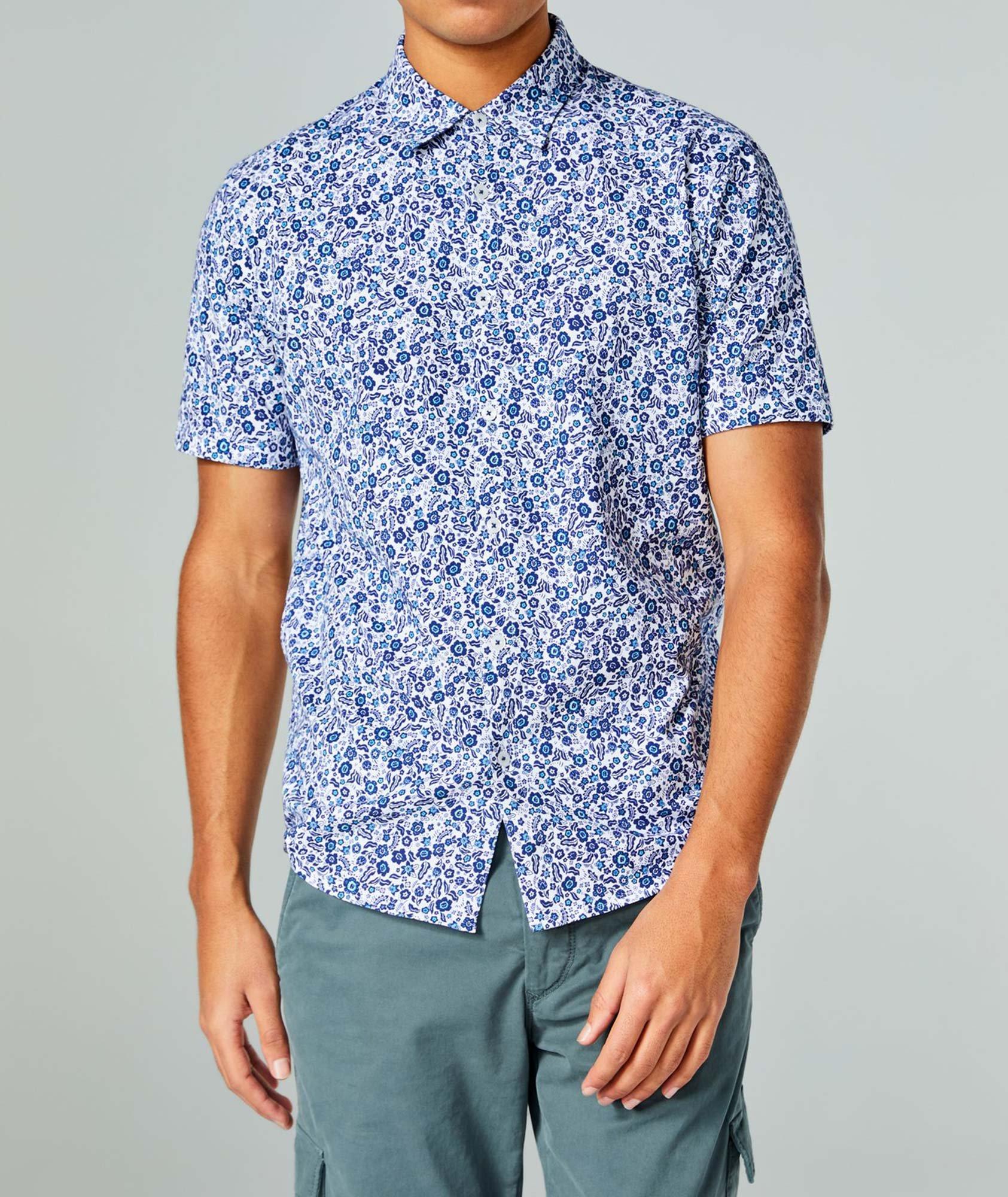 Chemise à motif floral et à manches courtes image 0