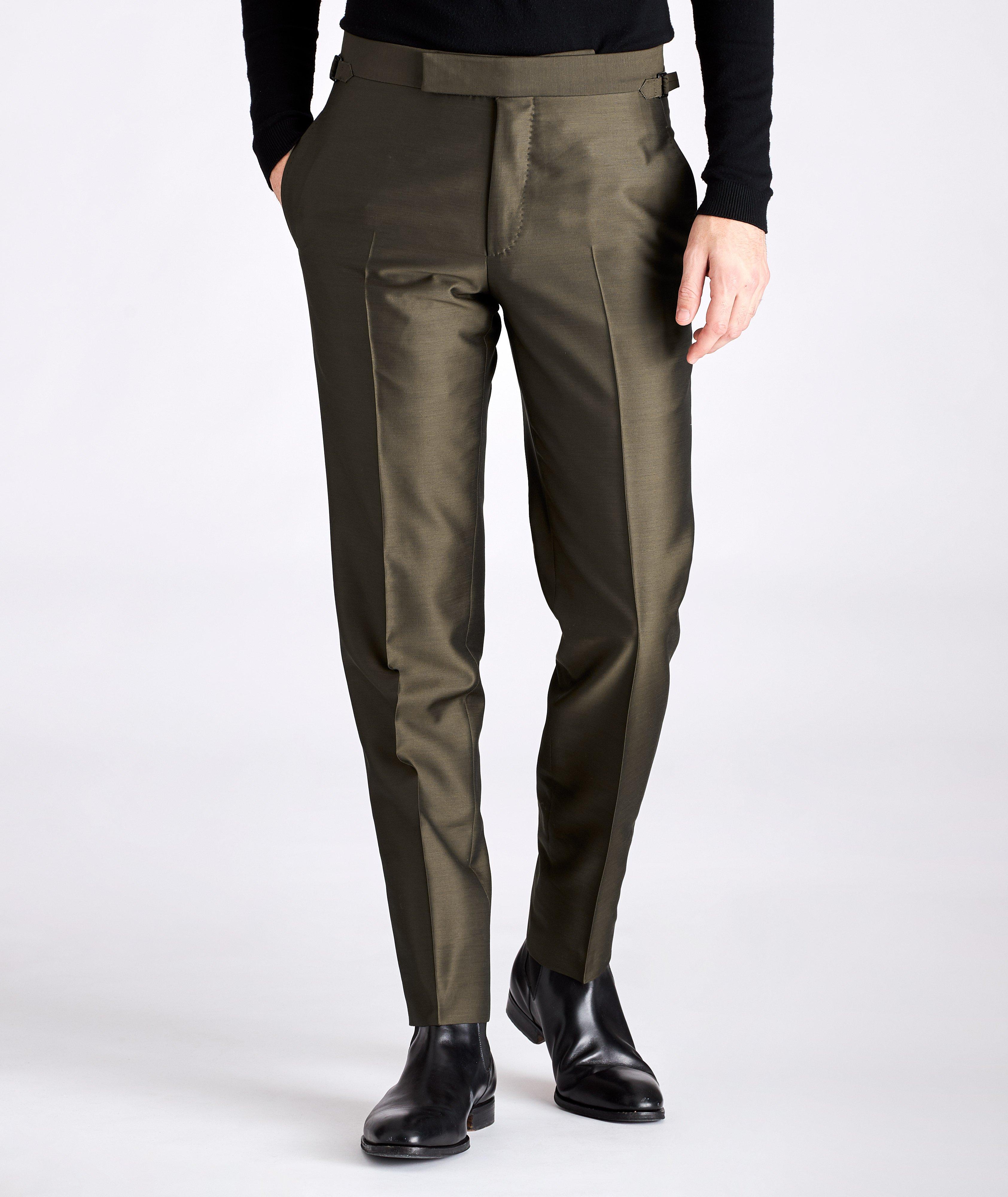 Slim-Fit Wool, Mohair, and Silk Dress Pants image 0