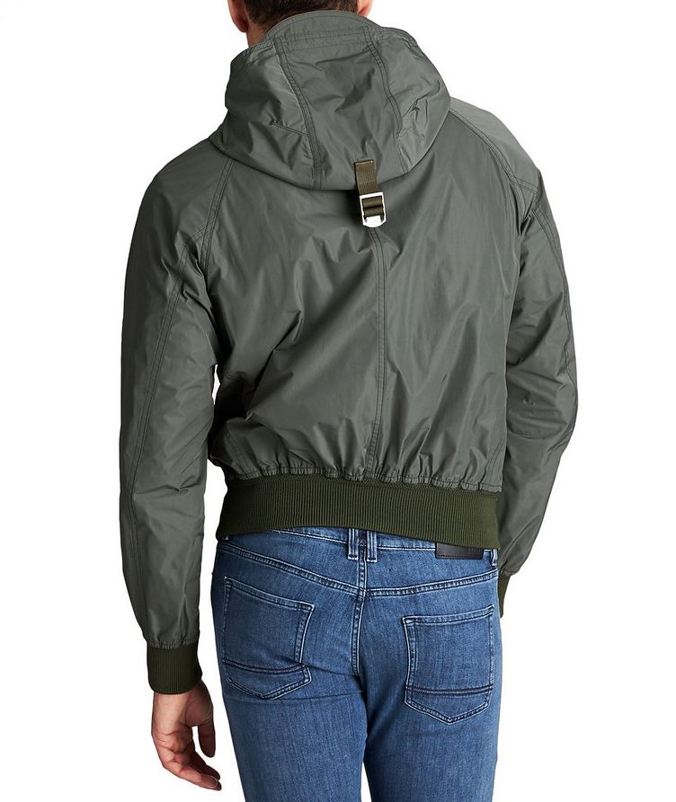 Leather-Trimmed Hooded Jacket image 1