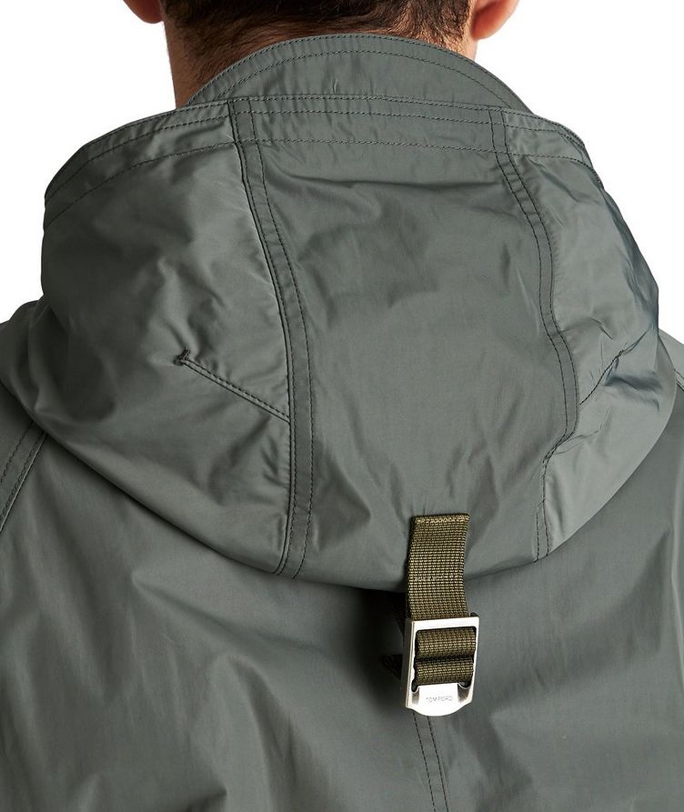 Leather-Trimmed Hooded Jacket image 3