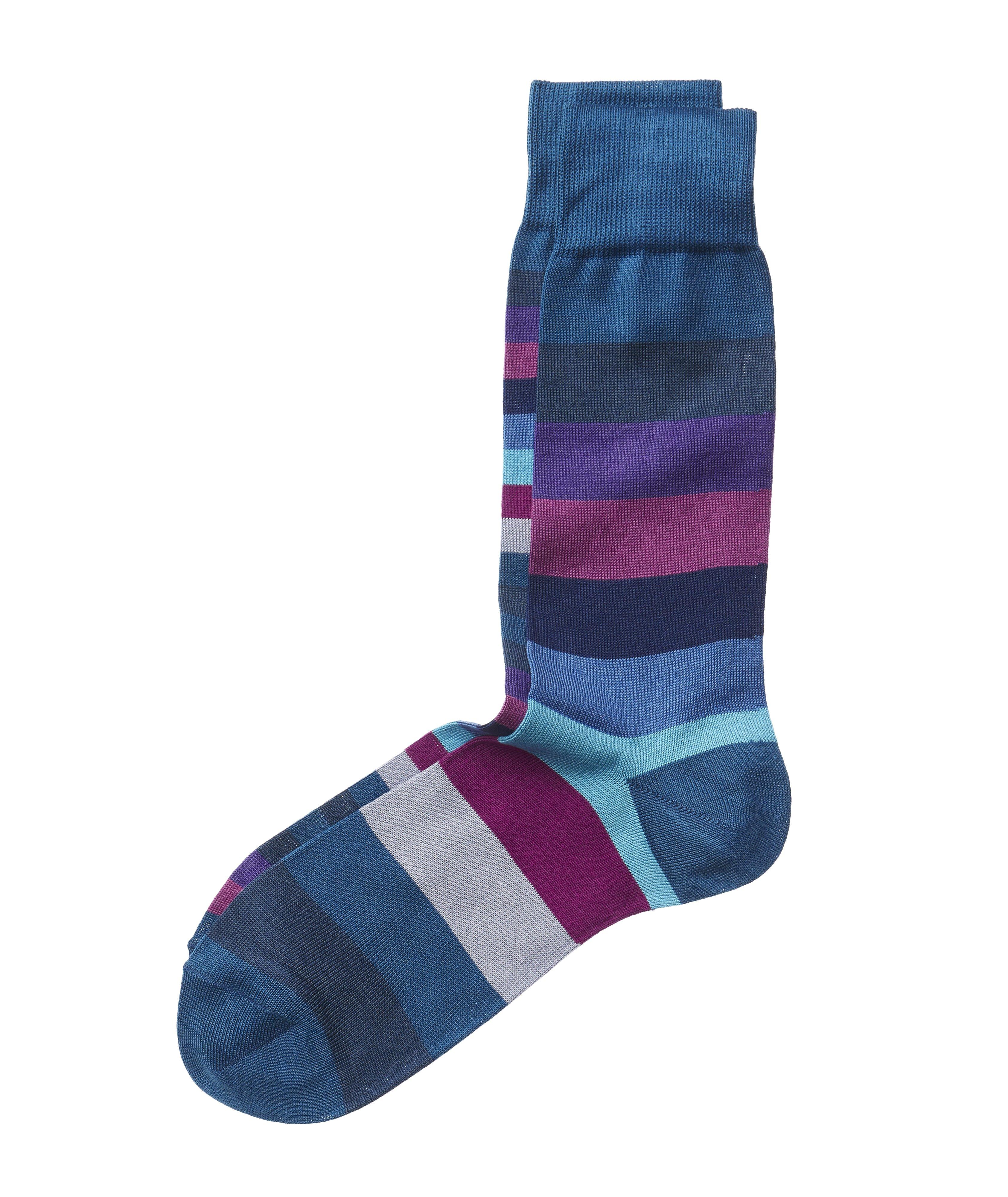 Striped Stretch-Cotton Socks image 0