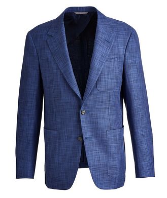 Canali Open Weave Cotton-Wool-Silk Sport Jacket