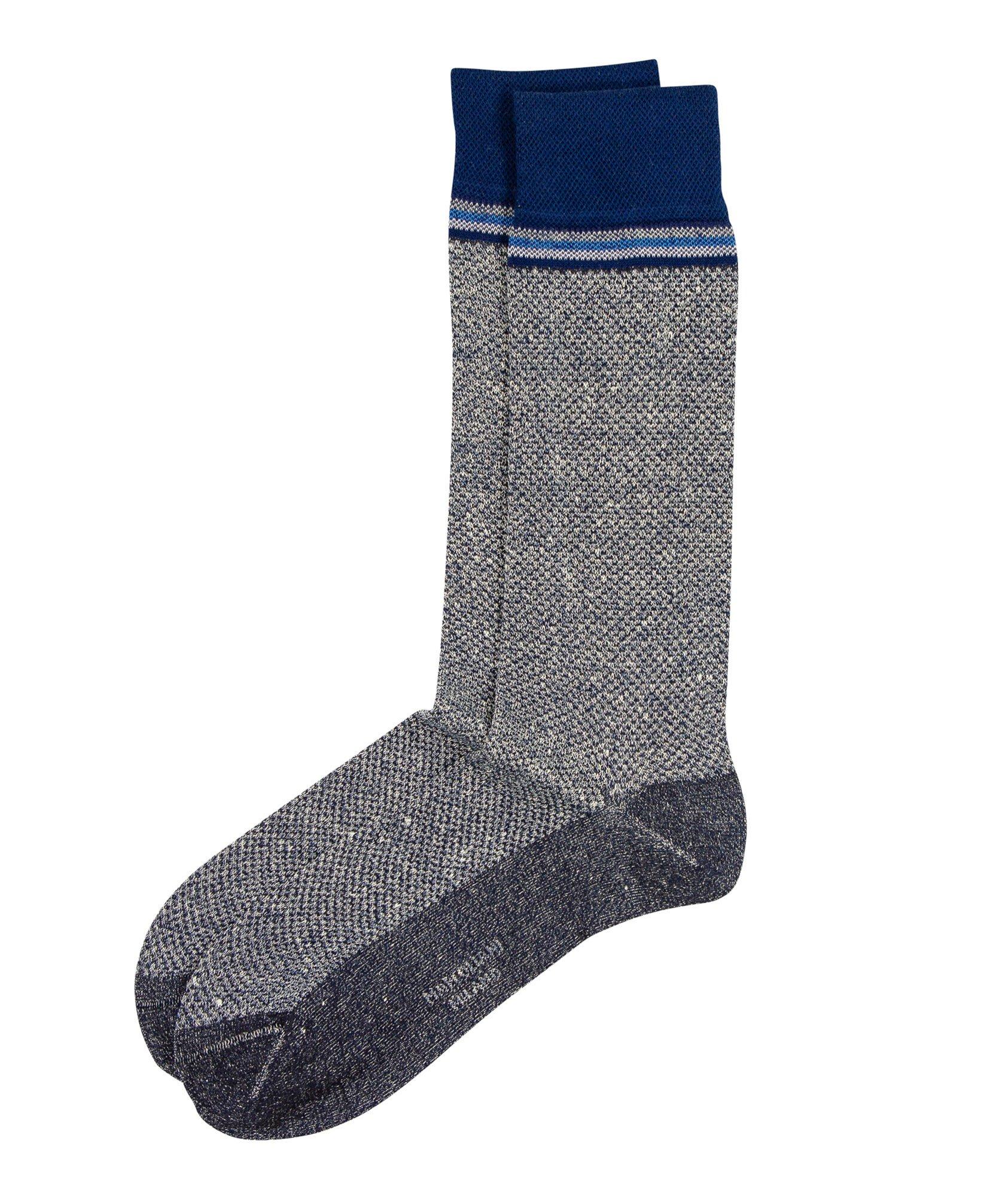 Textured Linen-Cotton Socks image 0