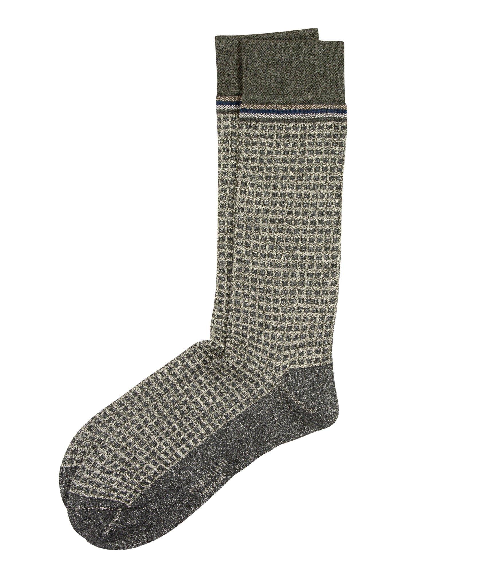 Textured Linen-Cotton Socks image 0