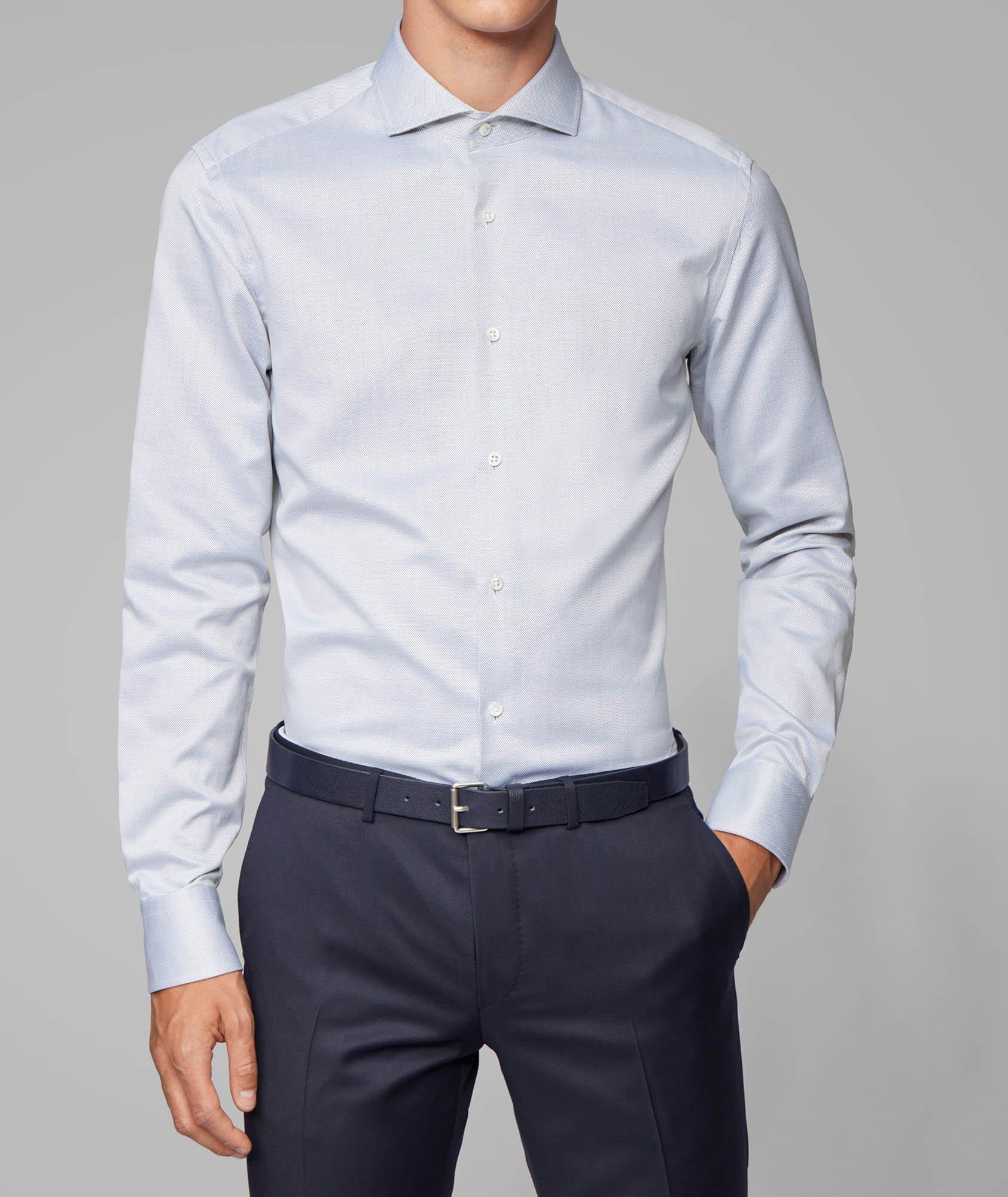 Slim Fit Printed Dress Shirt image 1