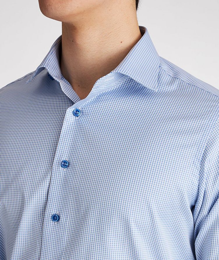 Contemporary Fit Gingham-Printed Cotton Dress Shirt image 3