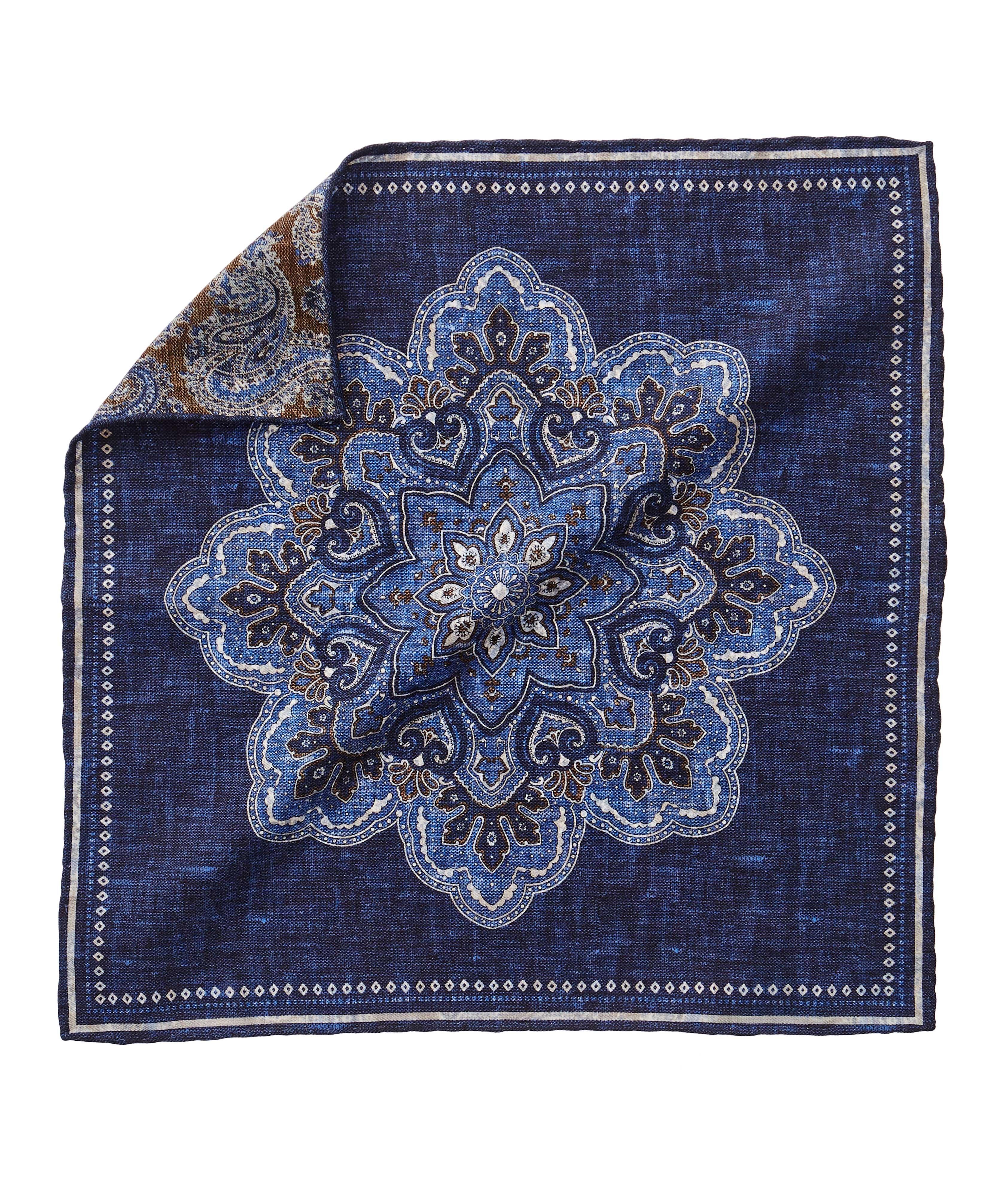 Reversible Silk-Cotton Pocket Square image 0