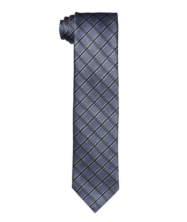 Printed checked Tie picture 1