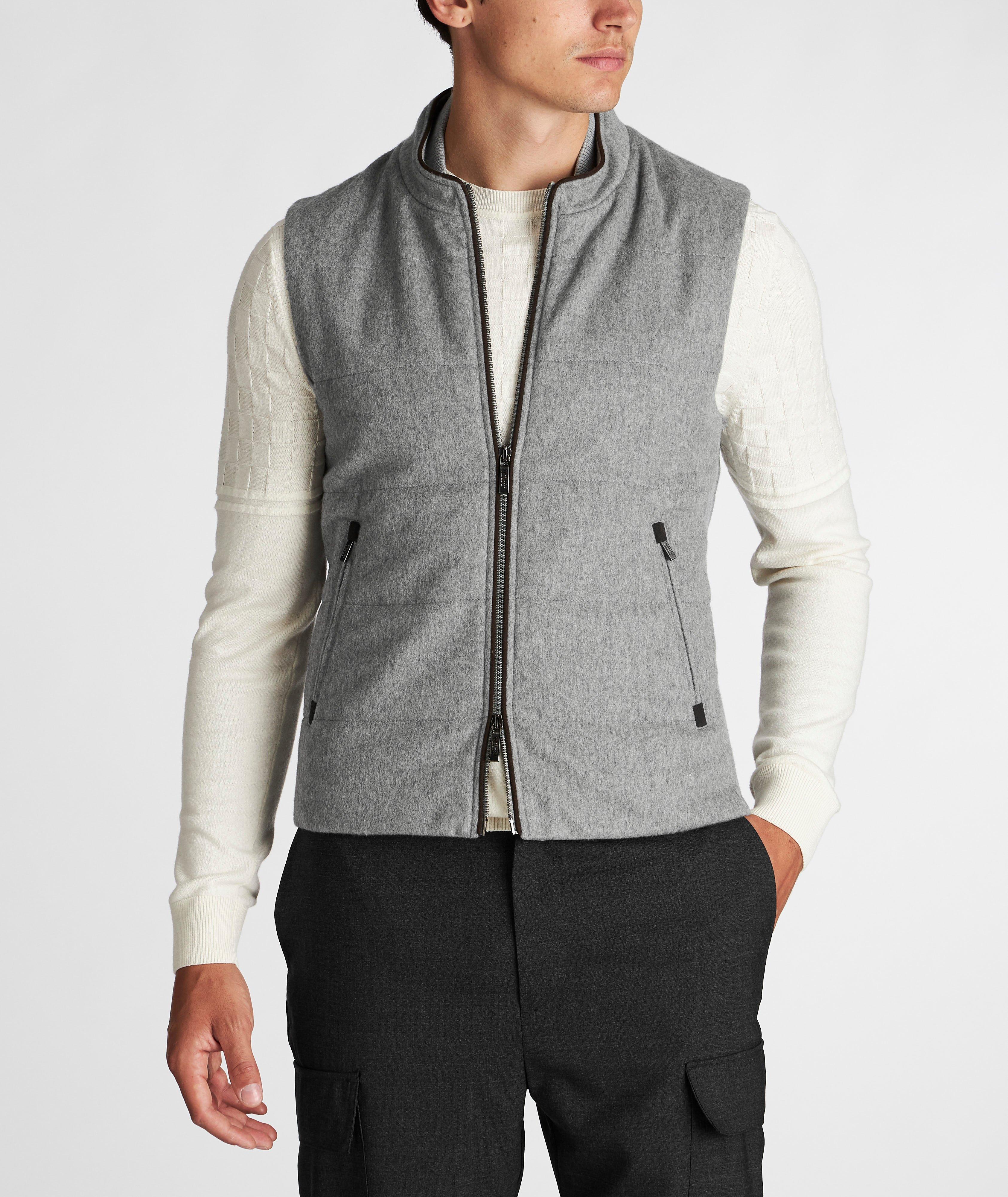 Zip-Up Cashmere Vest image 1