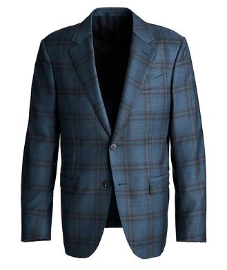 ZEGNA Milano Easy Checked Wool-Silk Sports Jacket