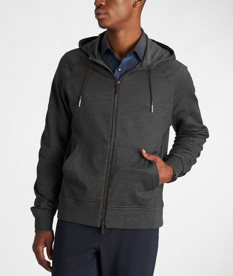 Zip-Up Wool, Silk, and Cotton Hoodie image 1