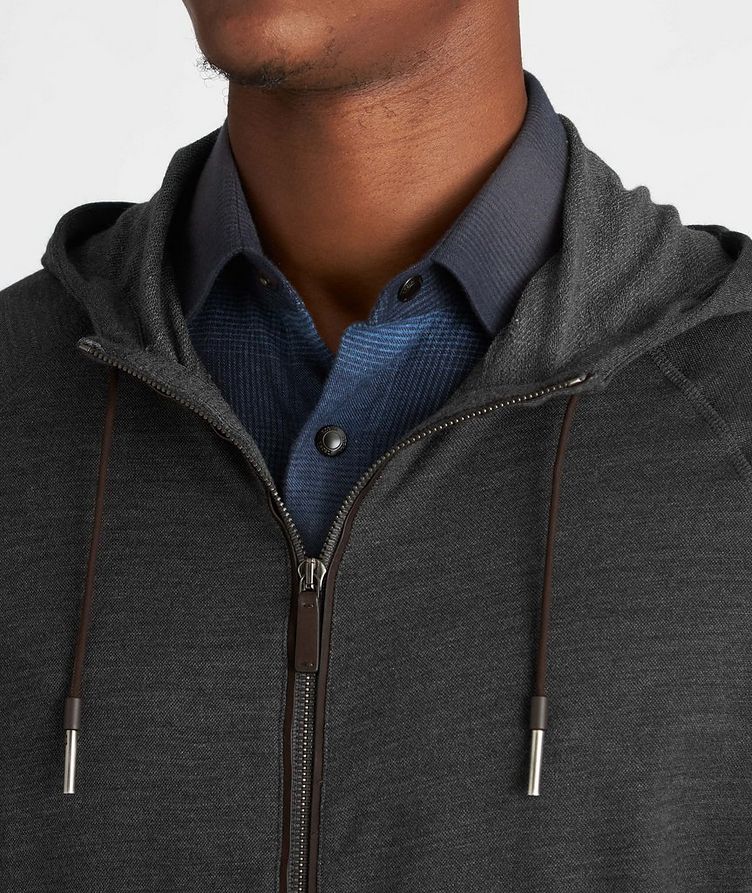 Zip-Up Wool, Silk, and Cotton Hoodie image 2
