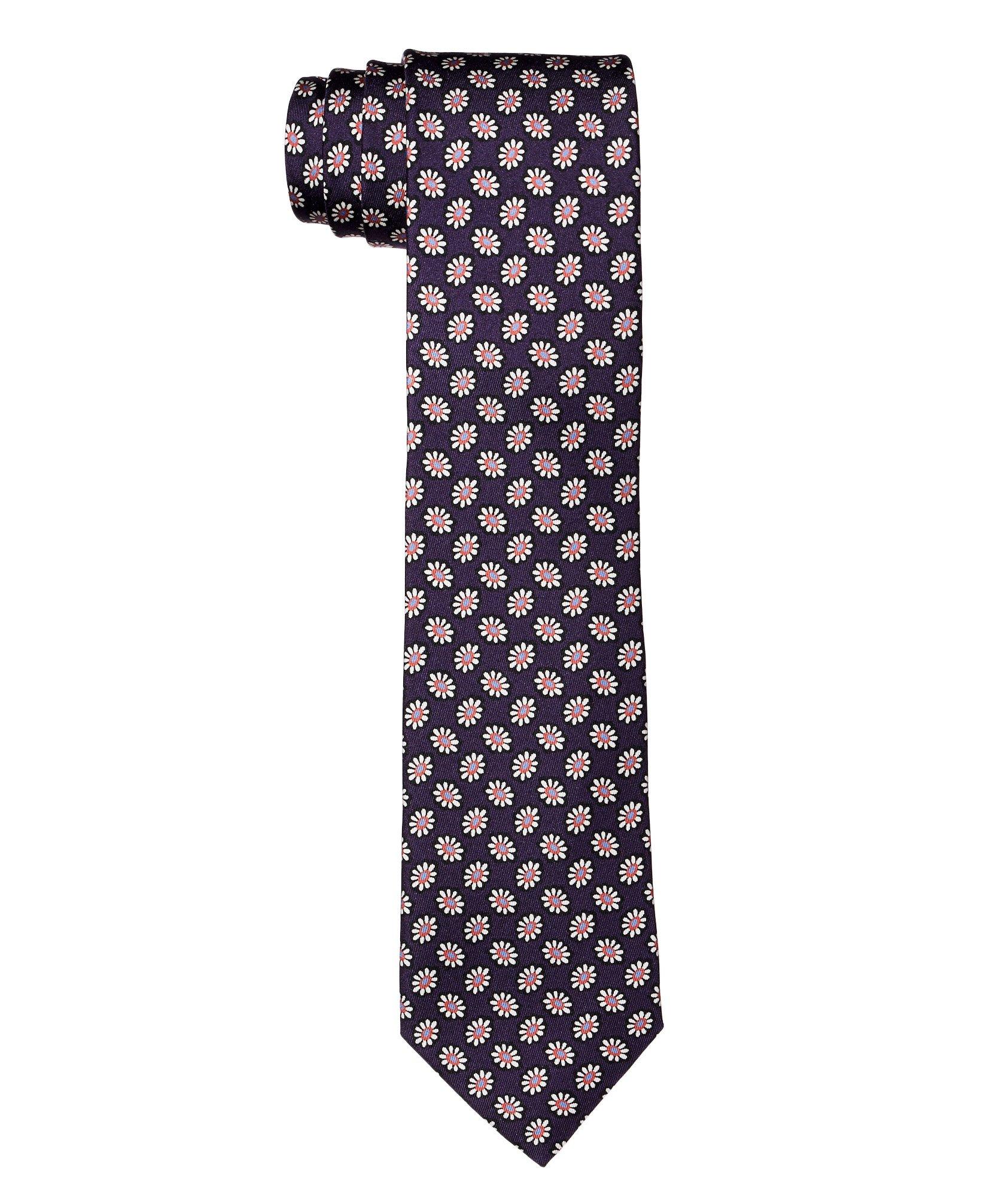 Botanical Printed Silk Tie image 0