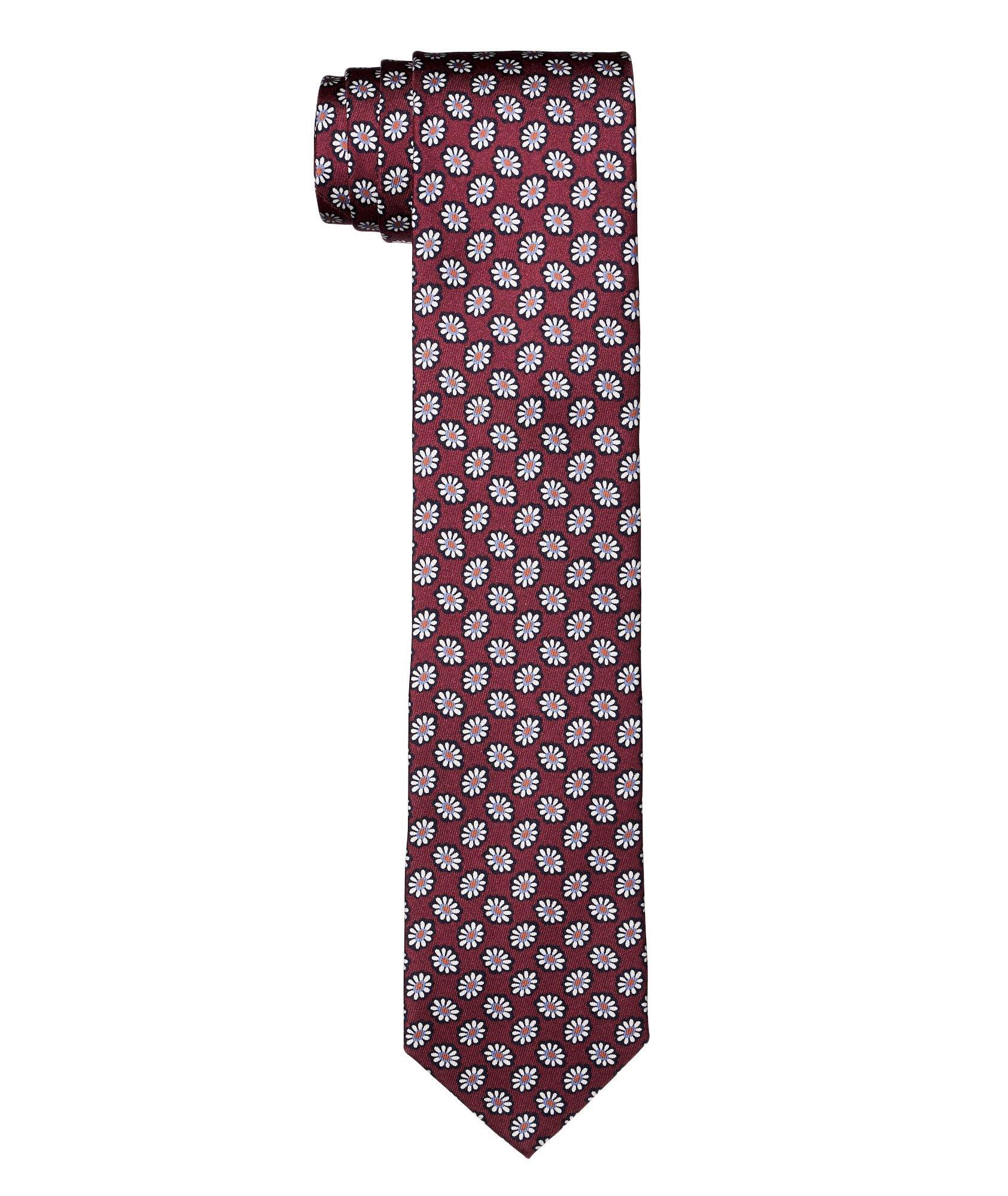 Botanical Printed Silk Tie image 0