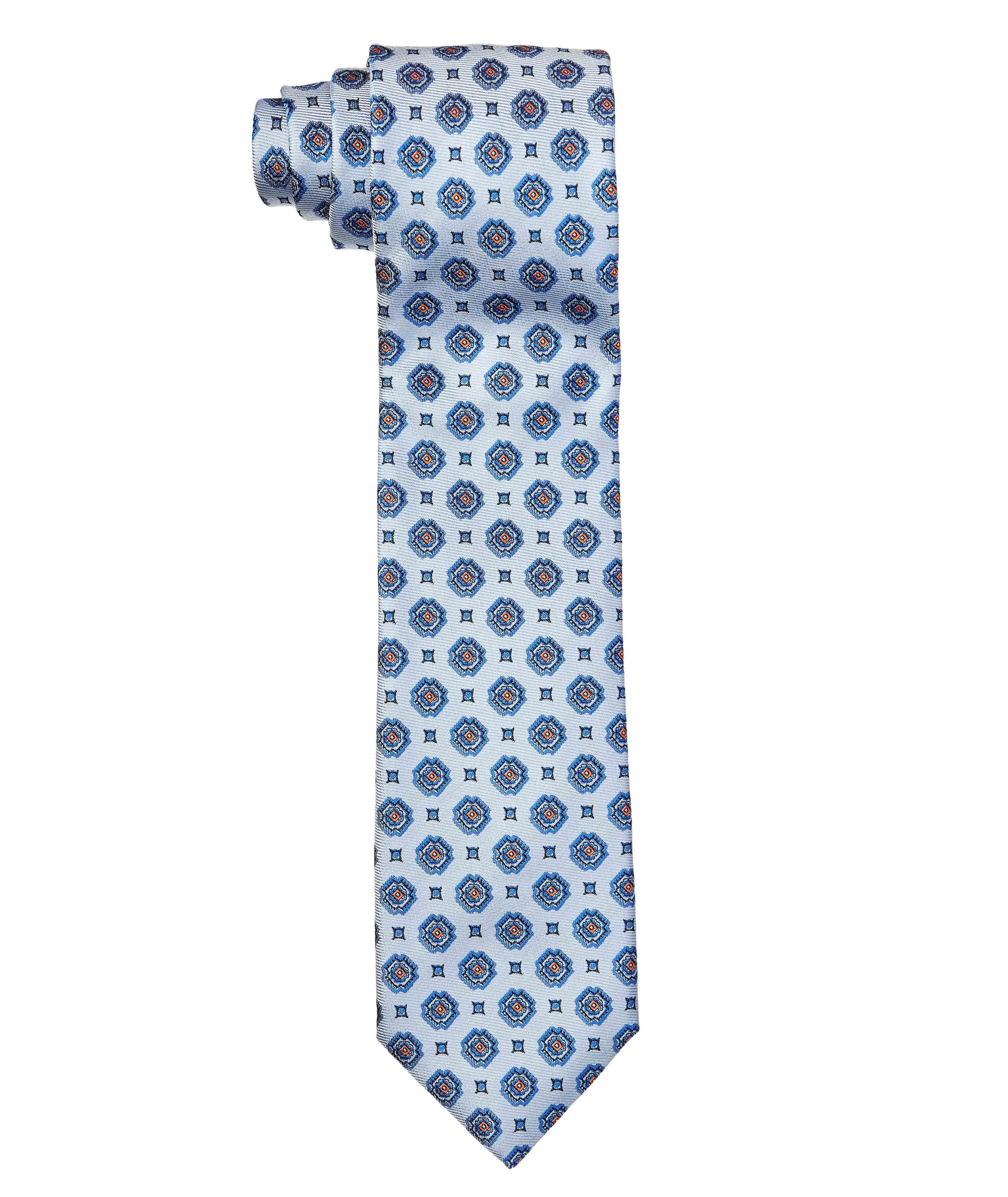 Neat Printed Silk Tie image 0