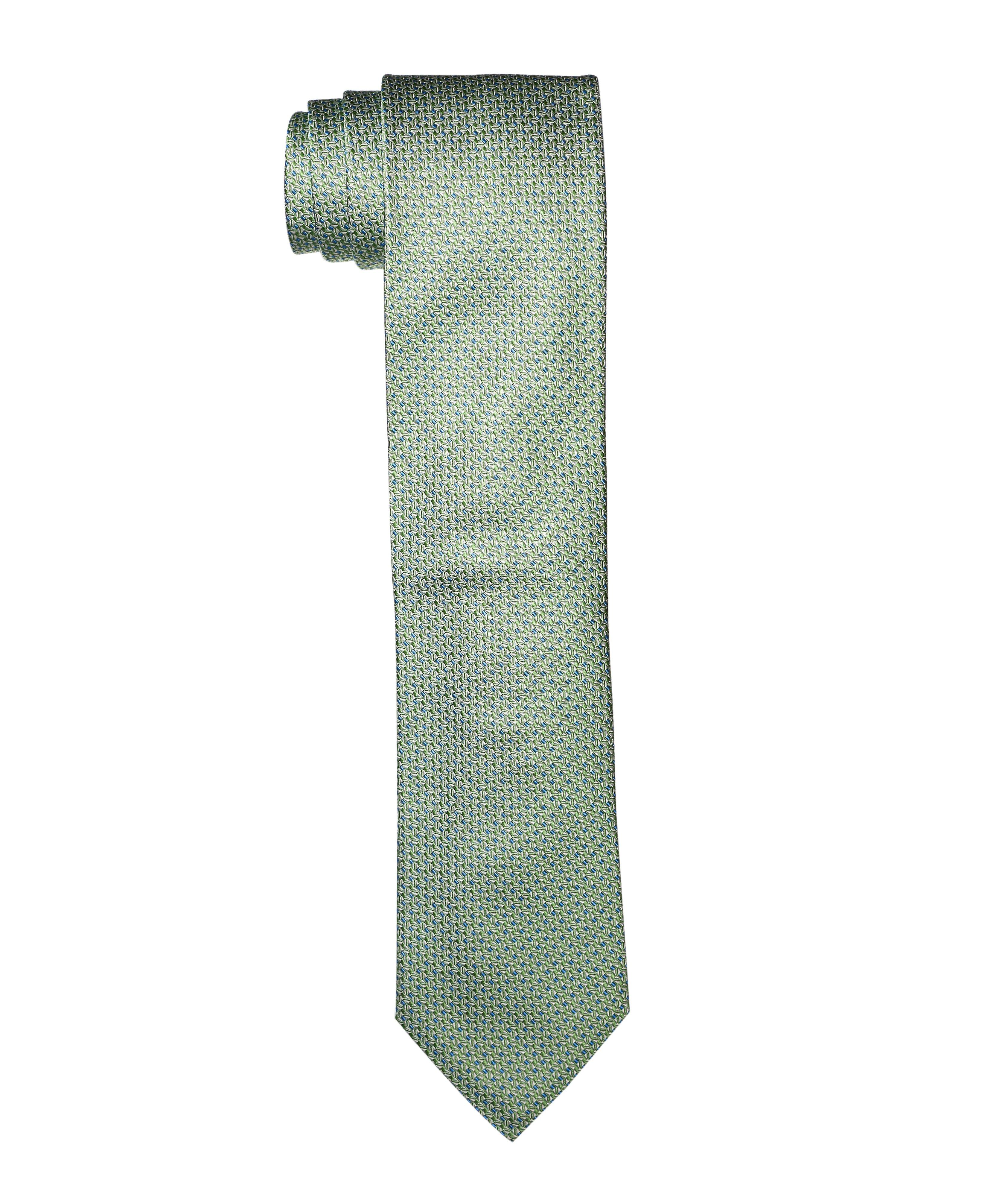 Neat Printed Silk Tie image 0