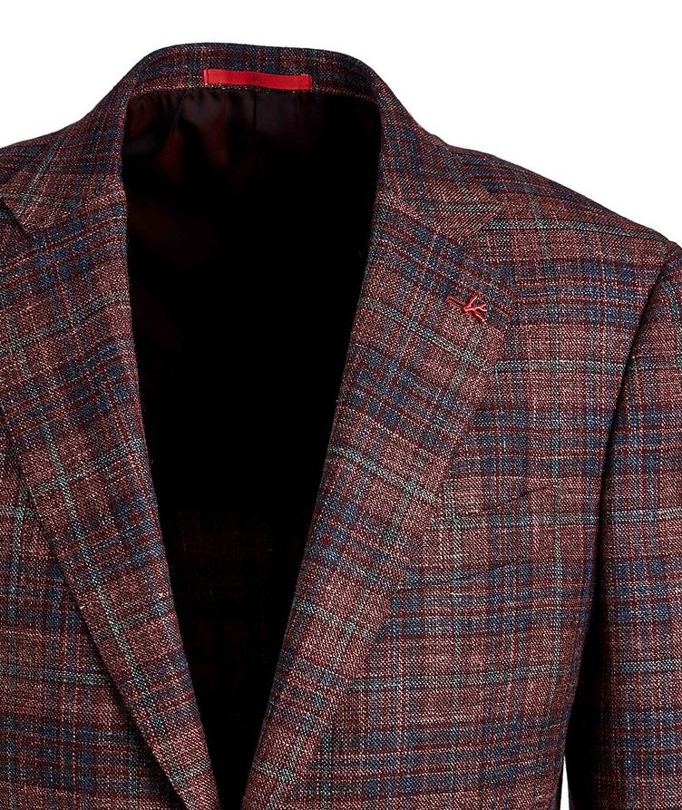 Checked Wool, Silk & Linen Sports Jacket image 2