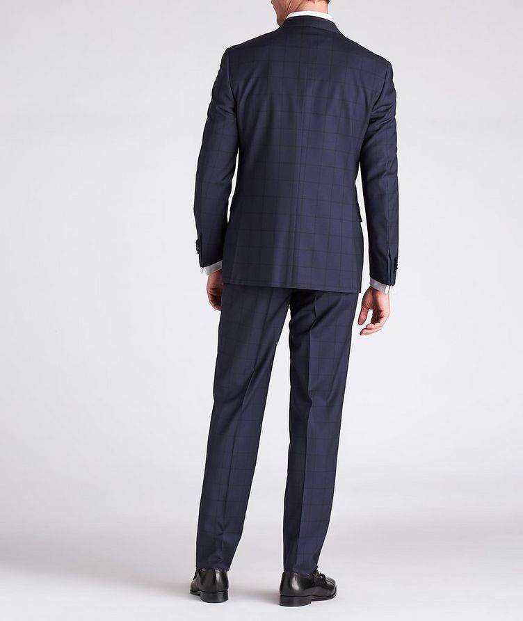 Contemporary Fit Windowpane Checked Wool Suit image 2